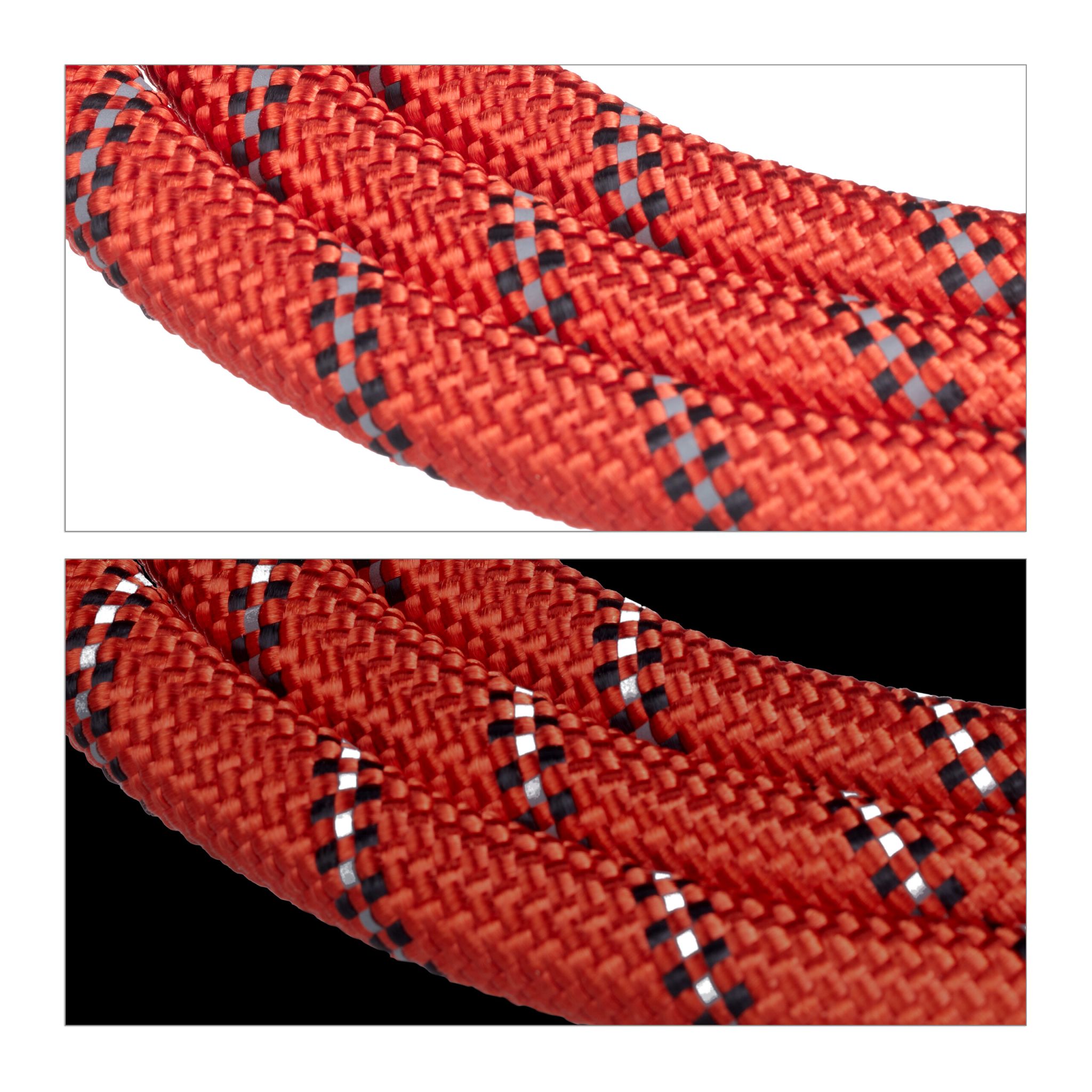 Gepolsterte Hundeleine rot 150cm Rot-Schwarz-Grau von Relaxdays