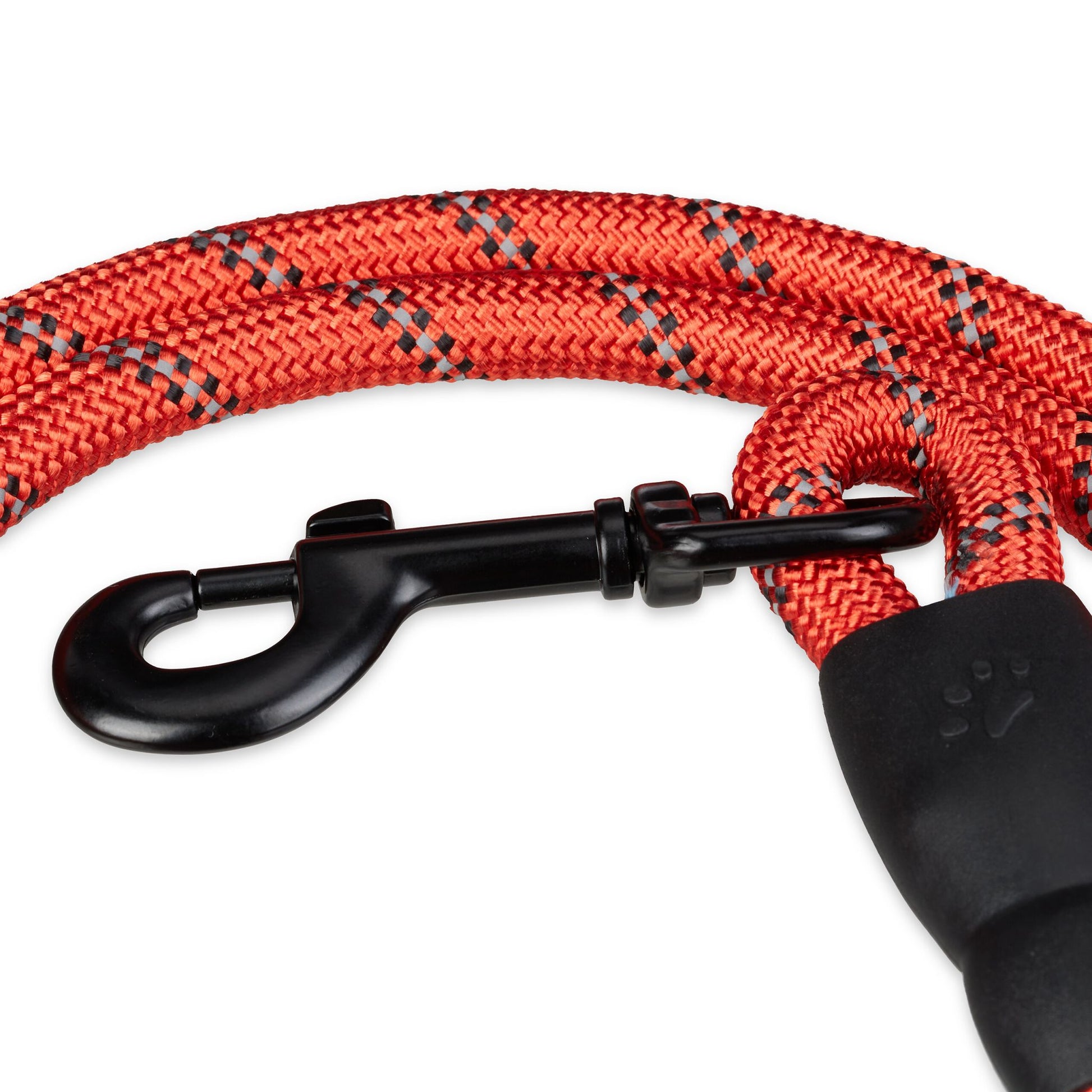 Gepolsterte Hundeleine rot 150cm Rot-Schwarz-Grau von Relaxdays