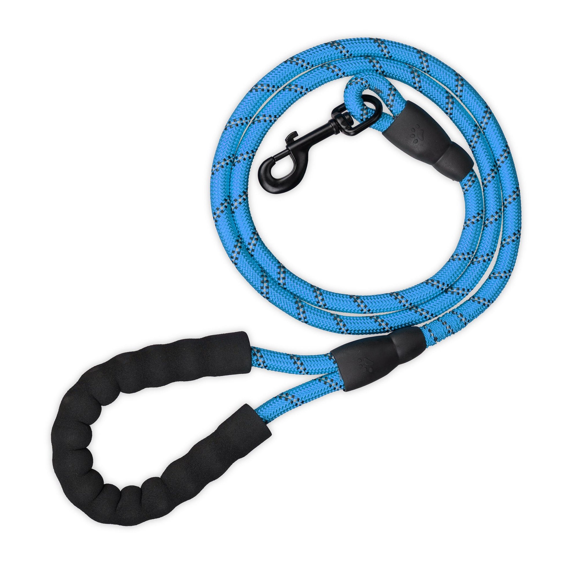 Gepolsterte Hundeleine blau 150cm Blau-Schwarz-Grau von Relaxdays