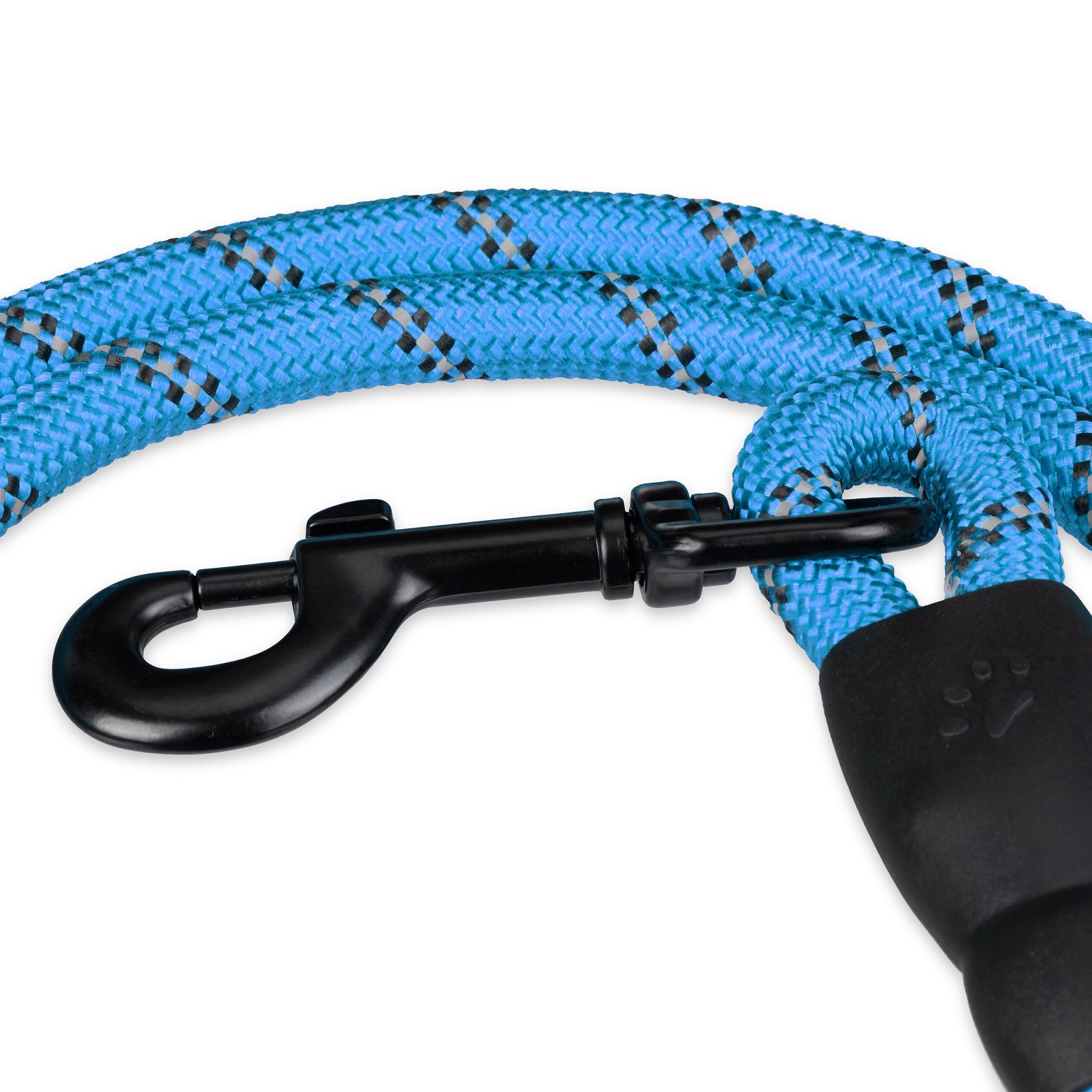 Gepolsterte Hundeleine blau 150cm Blau-Schwarz-Grau von Relaxdays