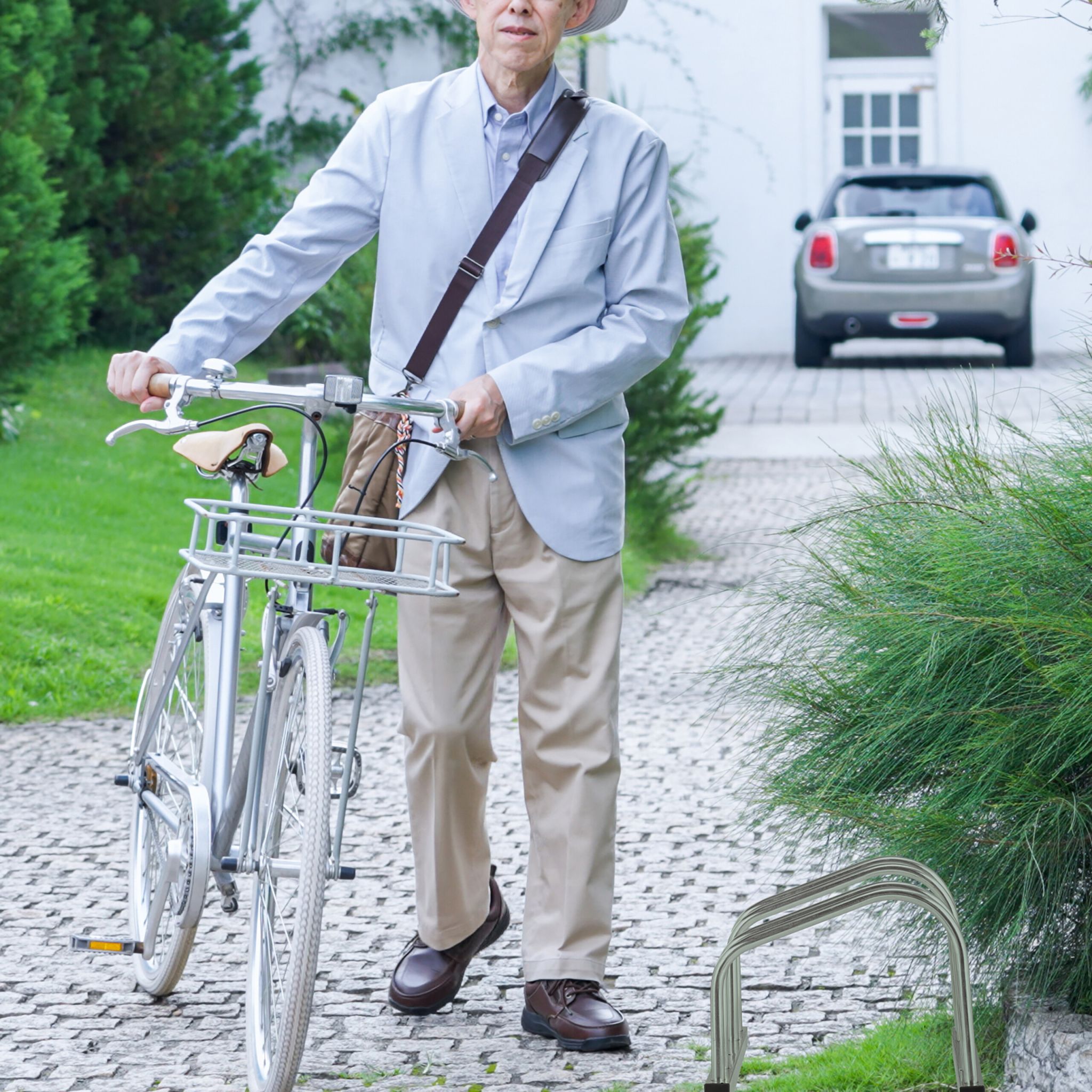 Fahrradständer für 2 Fahrräder Silber von Relaxdays