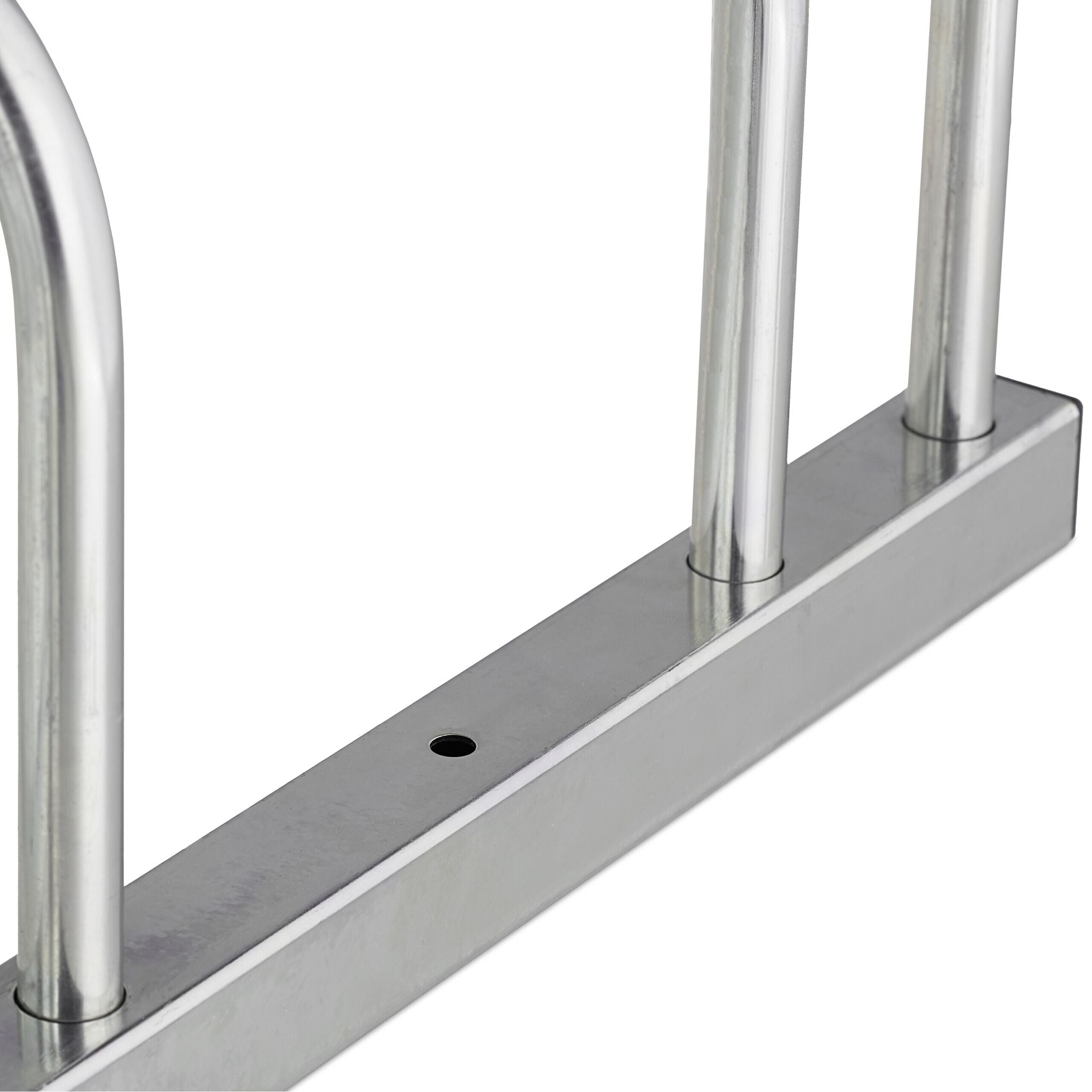 Fahrradständer für 2 Fahrräder Silber von Relaxdays