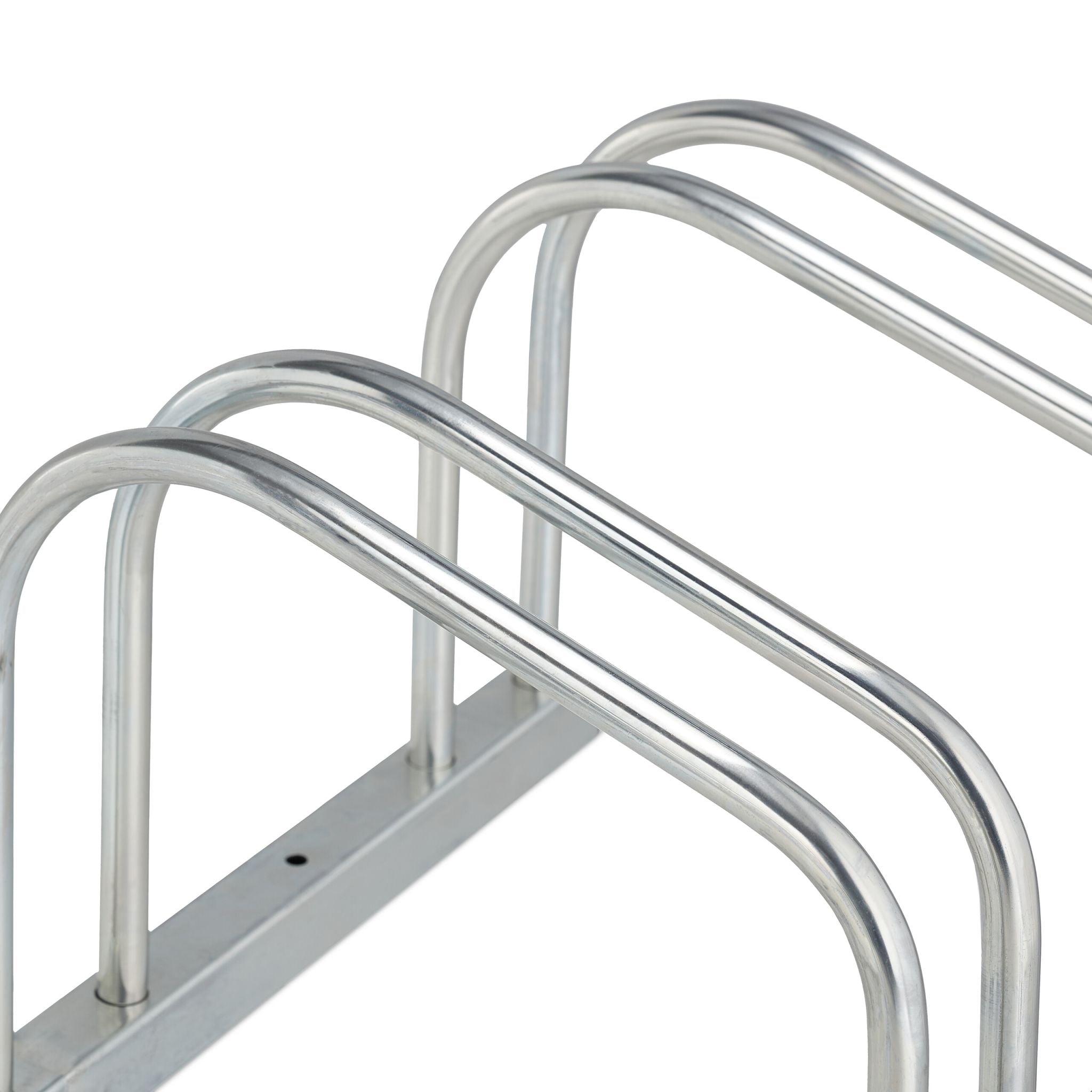 Fahrradständer für 3 Fahrräder Silber von Relaxdays