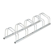 Fahrradständer für 5 Fahrräder Silber von Relaxdays