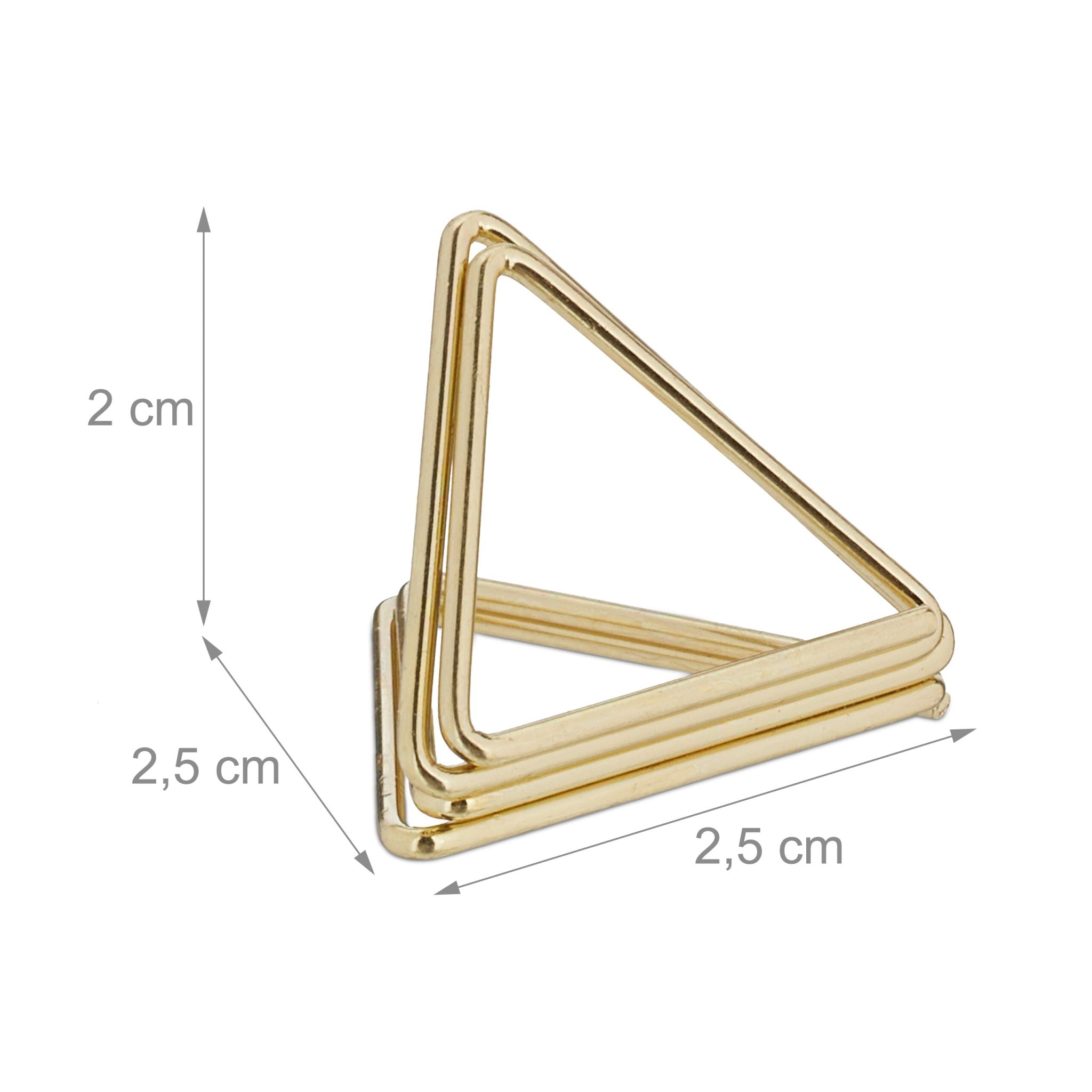 Tischkartenhalter Dreieck 48er-Set Gold von Relaxdays