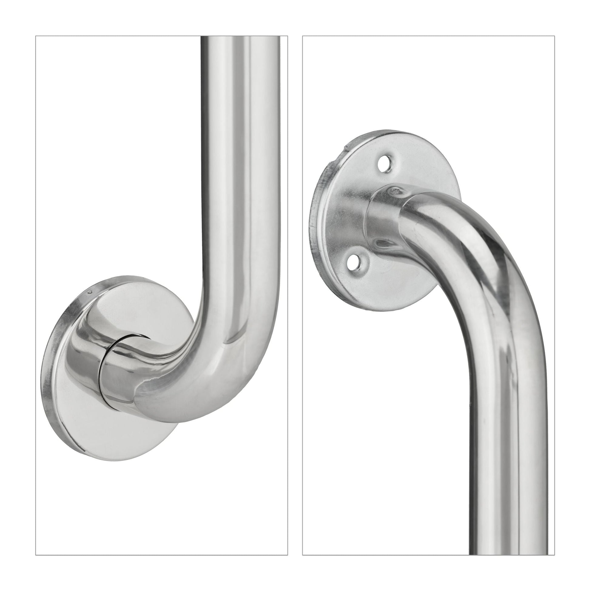 Haltegriffe 2er-Set Edelstahl Silber von Relaxdays
