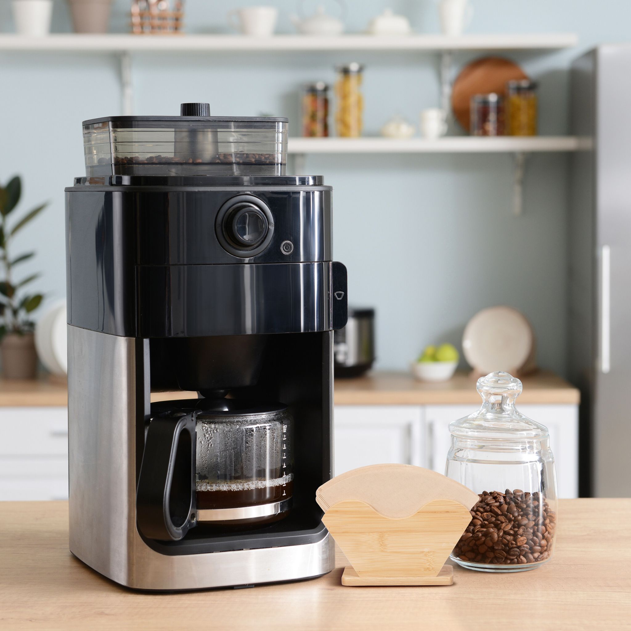 Kaffeefilterhalter Bambus Hellbraun