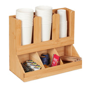 Kaffee Organizer 6 Fächer Hellbraun von Relaxdays
