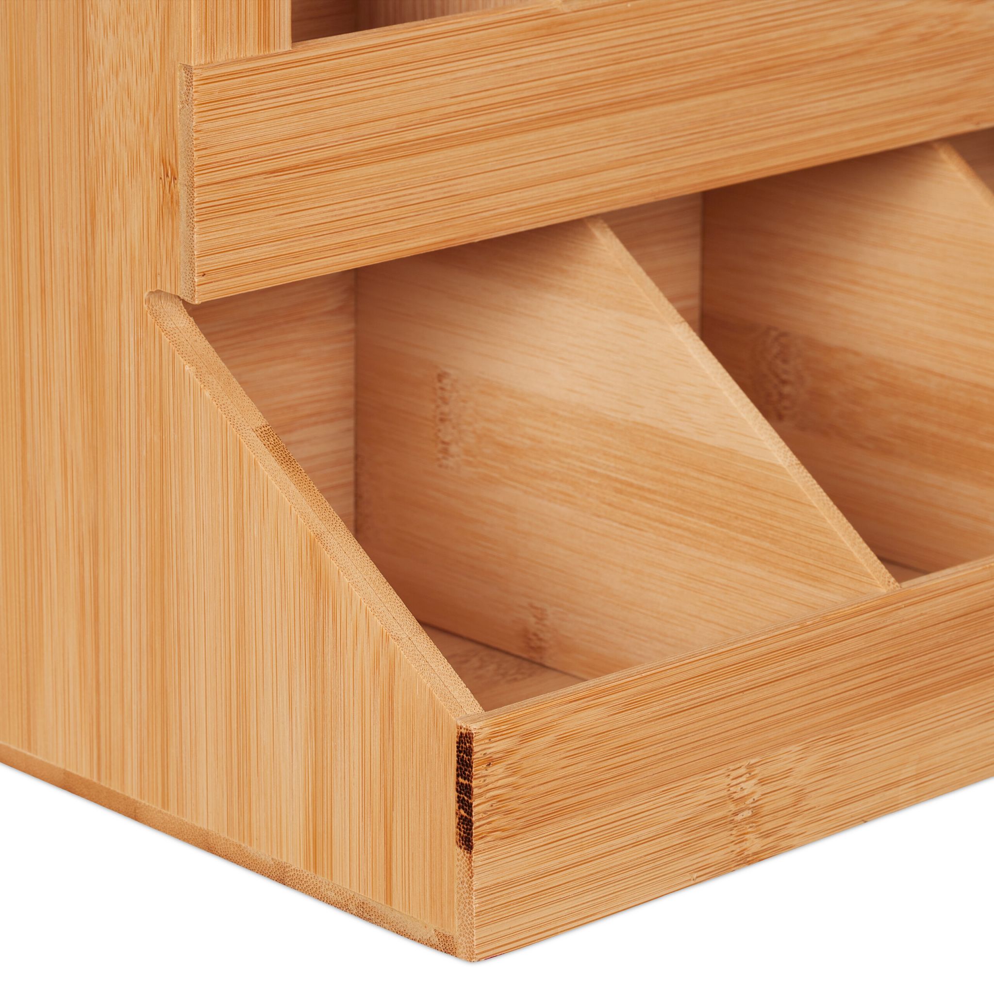 Kaffee Organizer 6 Fächer Hellbraun von Relaxdays