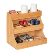 Kaffee Organizer 9 Fächer Hellbraun von Relaxdays