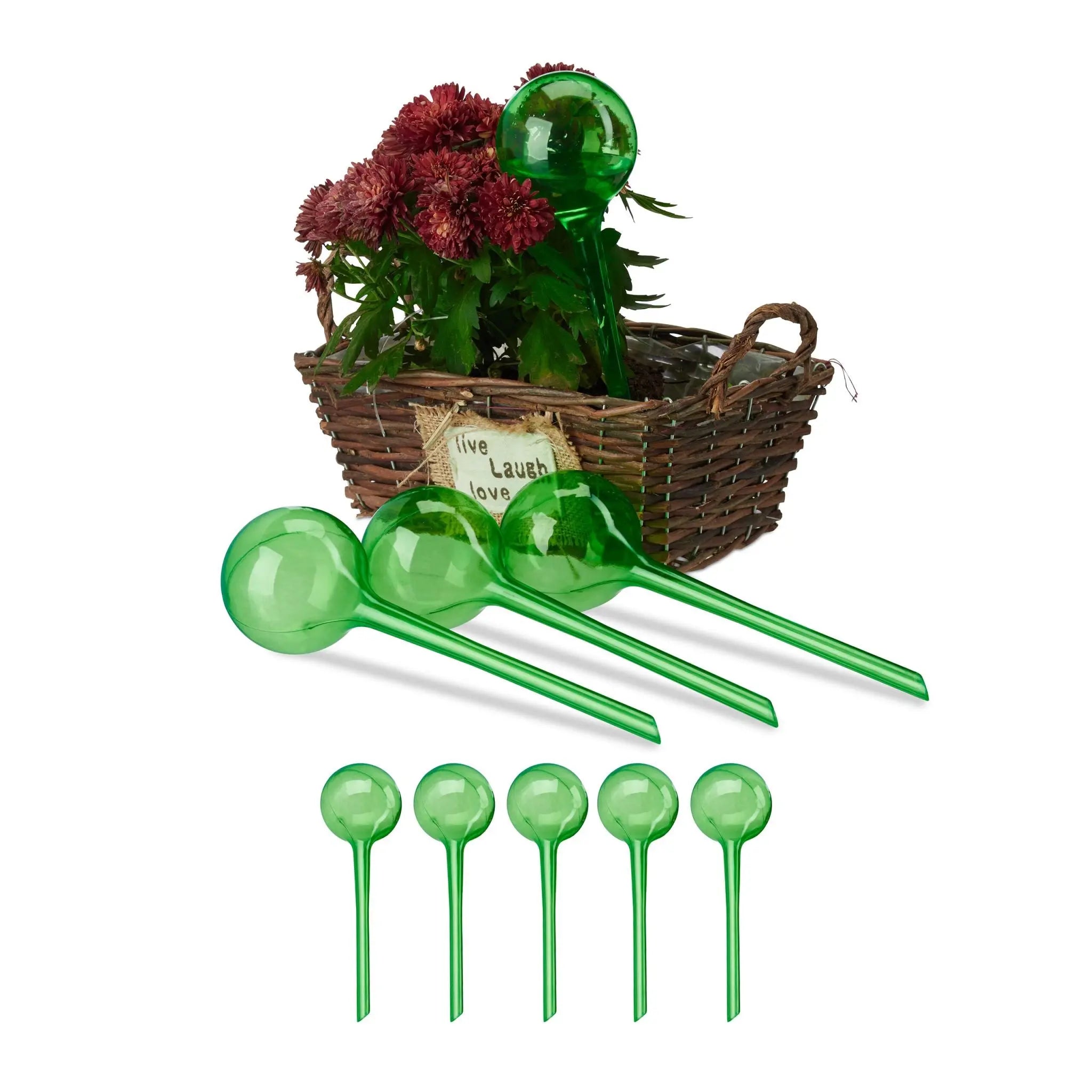 Bewässerungskugeln 9er-Set Grün von Relaxdays