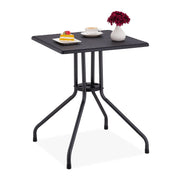 Gartentisch in schwarzer Rattan-Optik Schwarz von Relaxdays