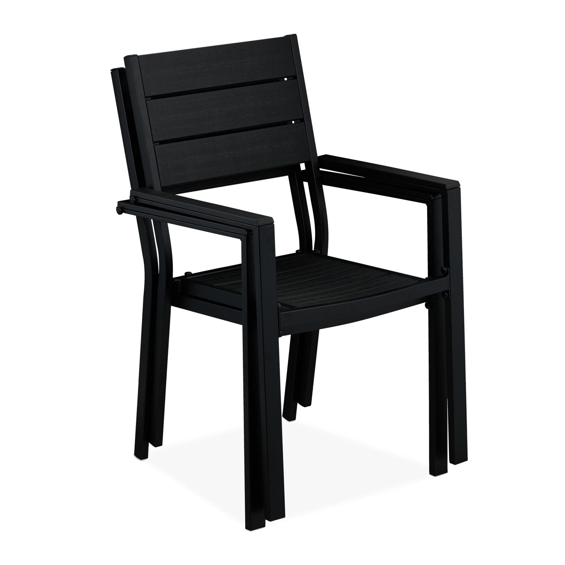 Gartenstuhl 2er-Set Schwarz von Relaxdays