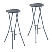 Barhocker 2er-Set Grau von Relaxdays