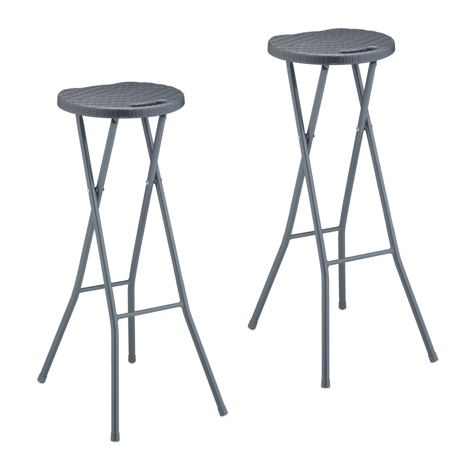 Barhocker 2er-Set Grau von Relaxdays