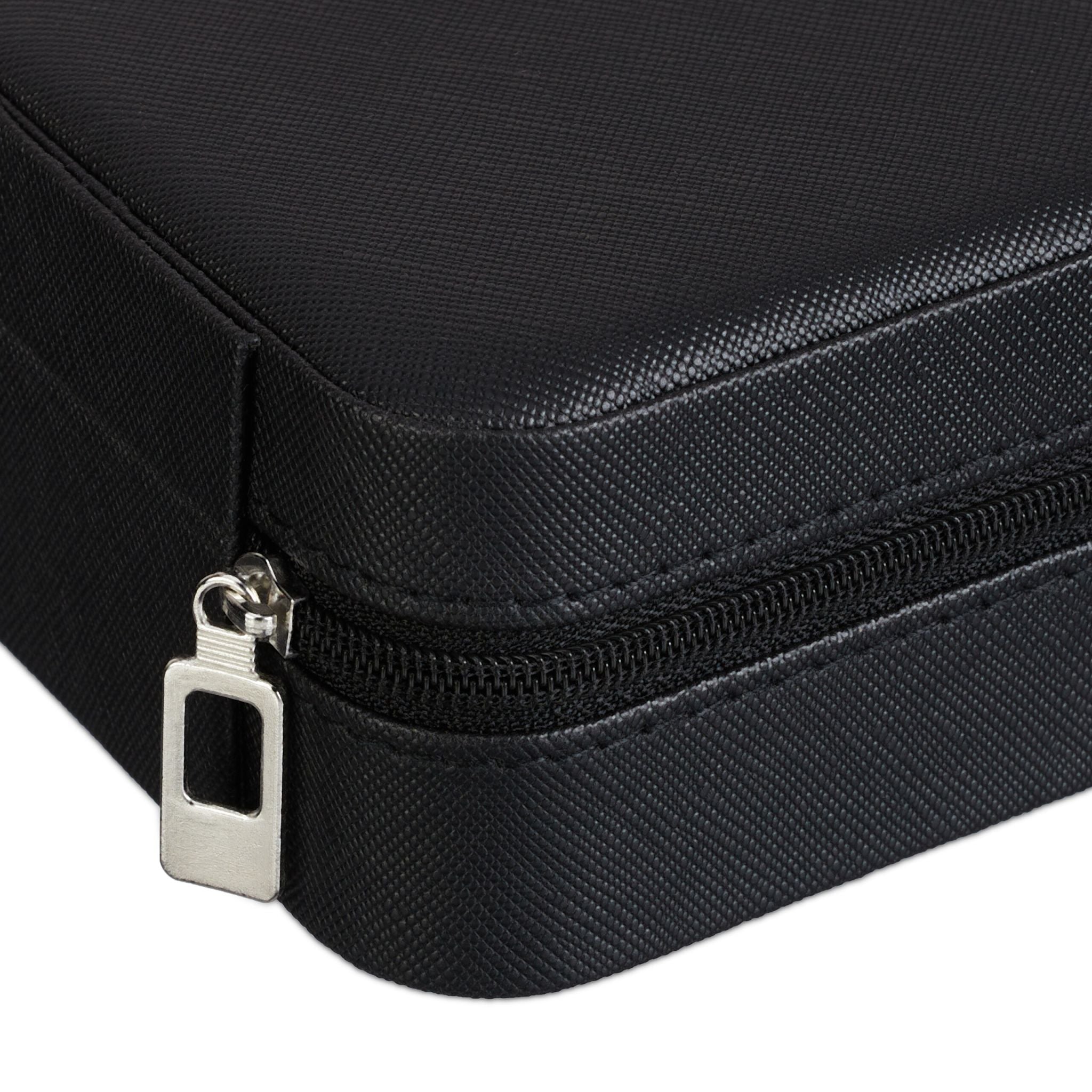 Schmuckkästchen für Reisen Creme-Schwarz-Silber von Relaxdays