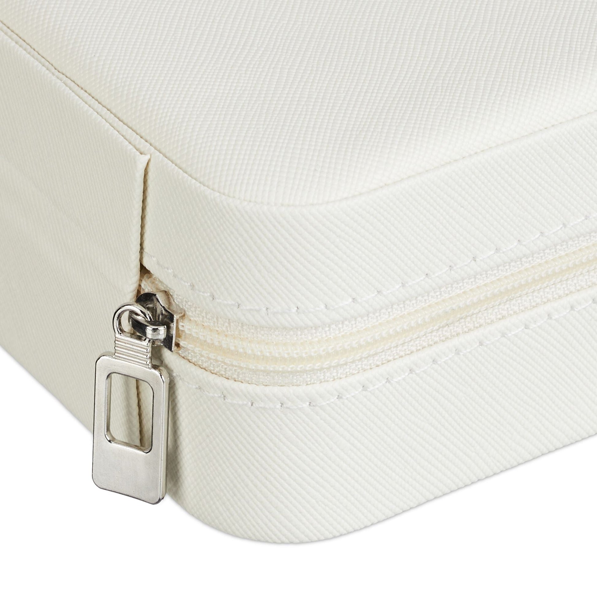 Schmuckkästchen für Reisen Weiss-Creme-Silber von Relaxdays