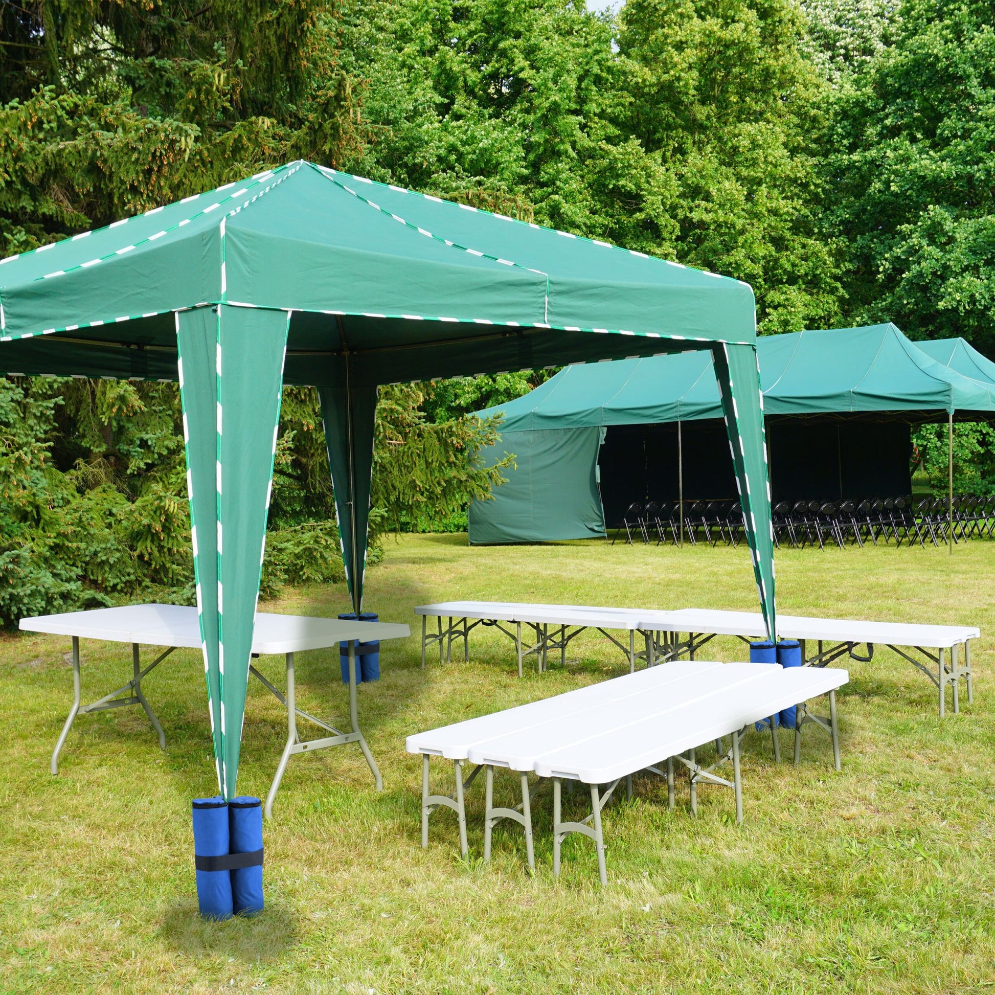 Pavillon Sandsäcke 4er-Set Blau-Schwarz von Relaxdays