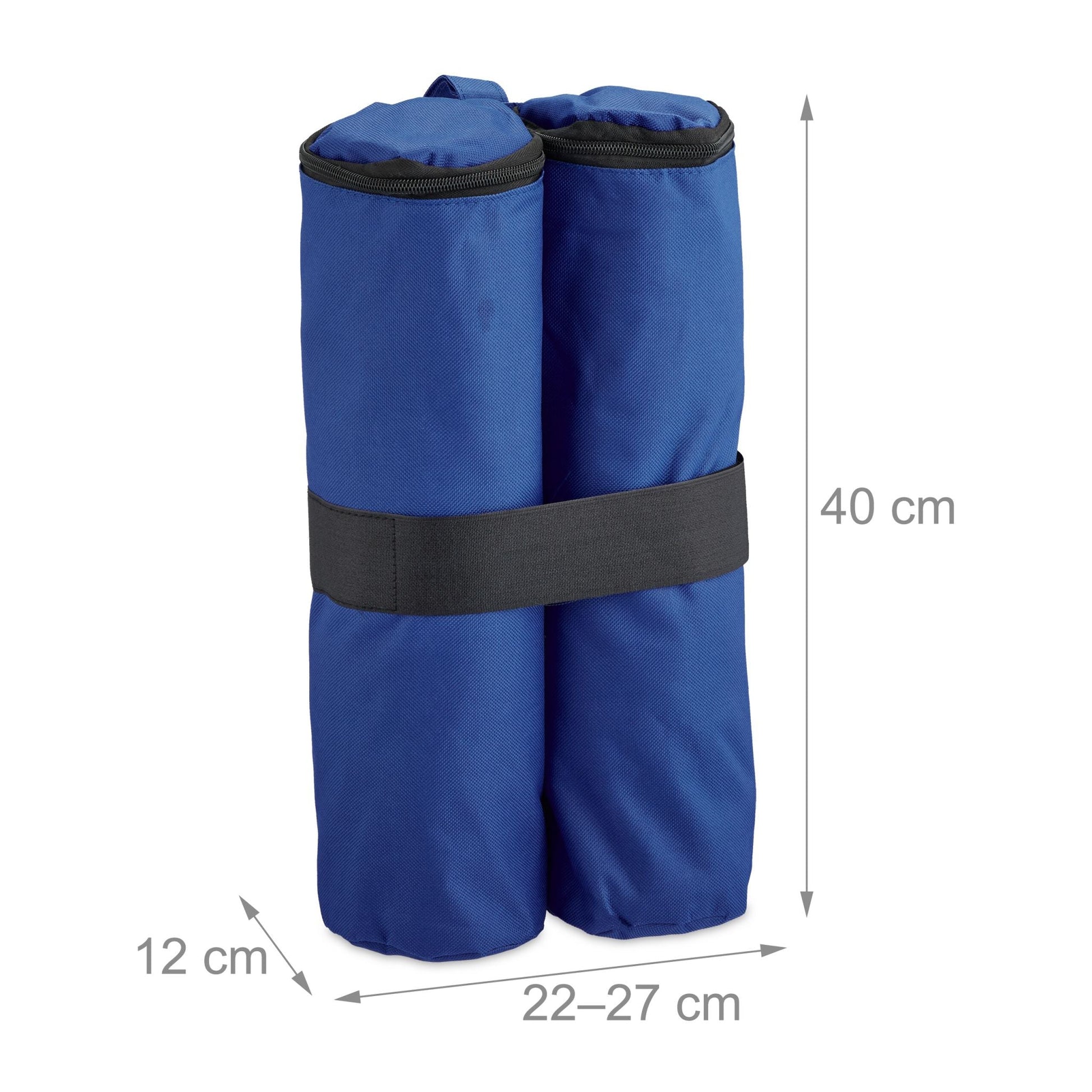 Pavillon Sandsäcke 4er-Set Blau-Schwarz von Relaxdays