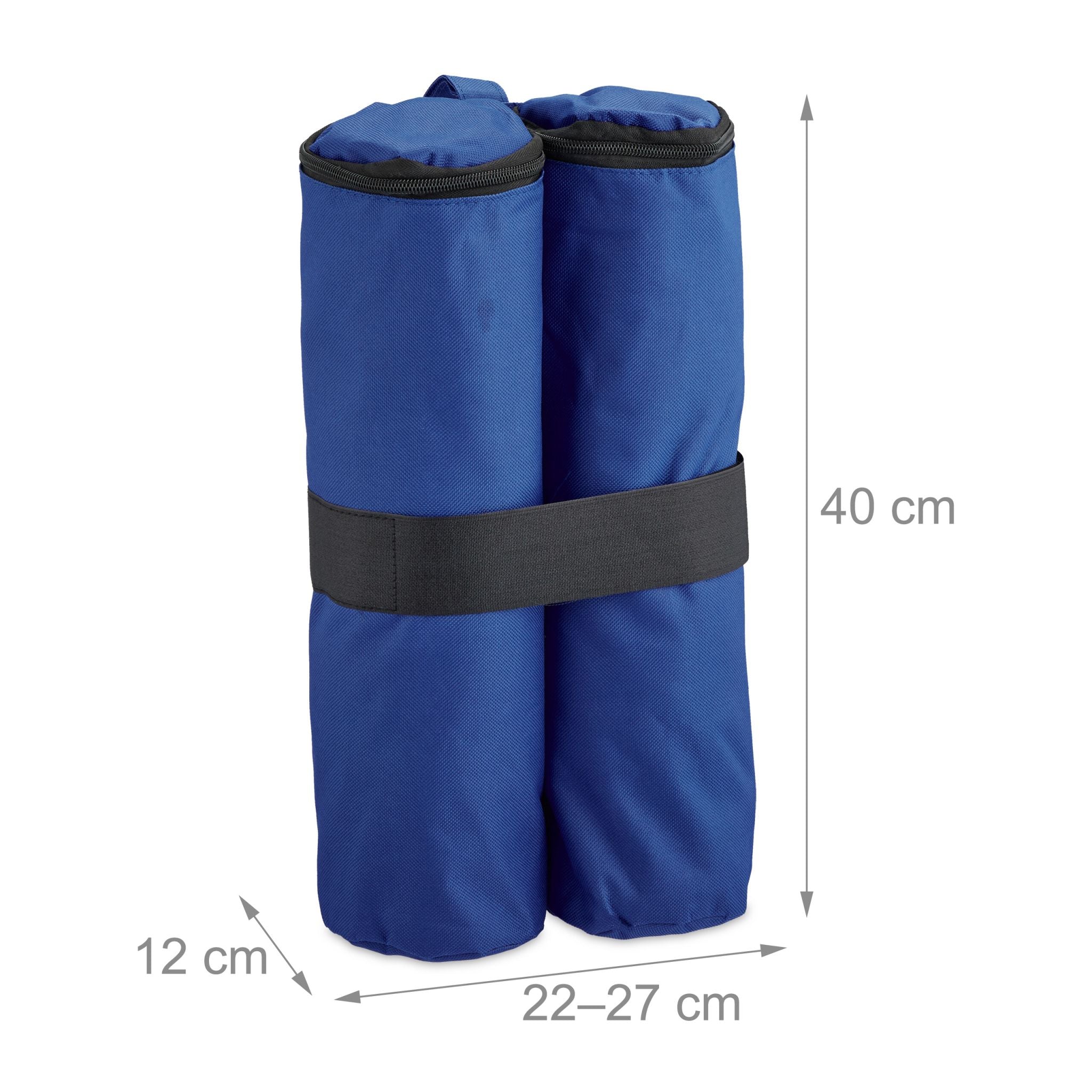 Pavillon Sandsäcke 4er-Set Blau-Schwarz von Relaxdays