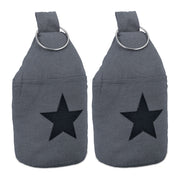 Türstopper Stern 2er-Set Schwarz-Silber von Relaxdays