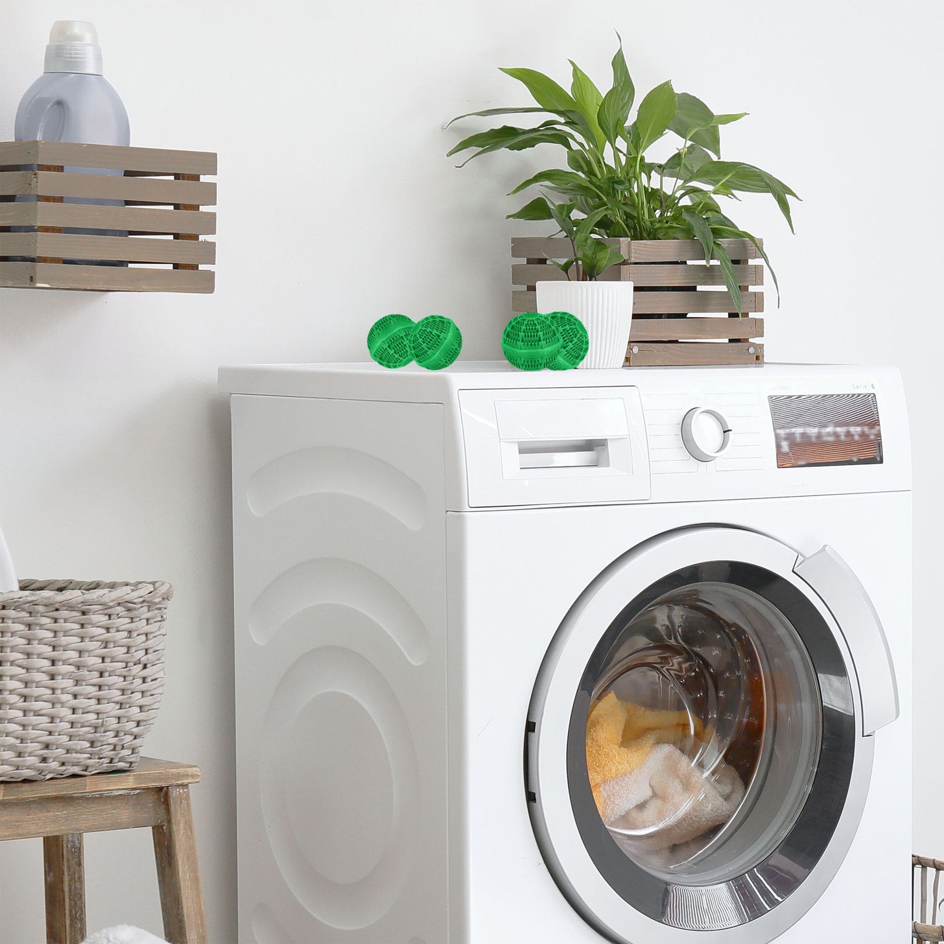 Waschball 4er-Set Grün von Relaxdays