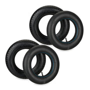 Schubkarrenrad 2er-Set mit Schlauch Schwarz von Relaxdays