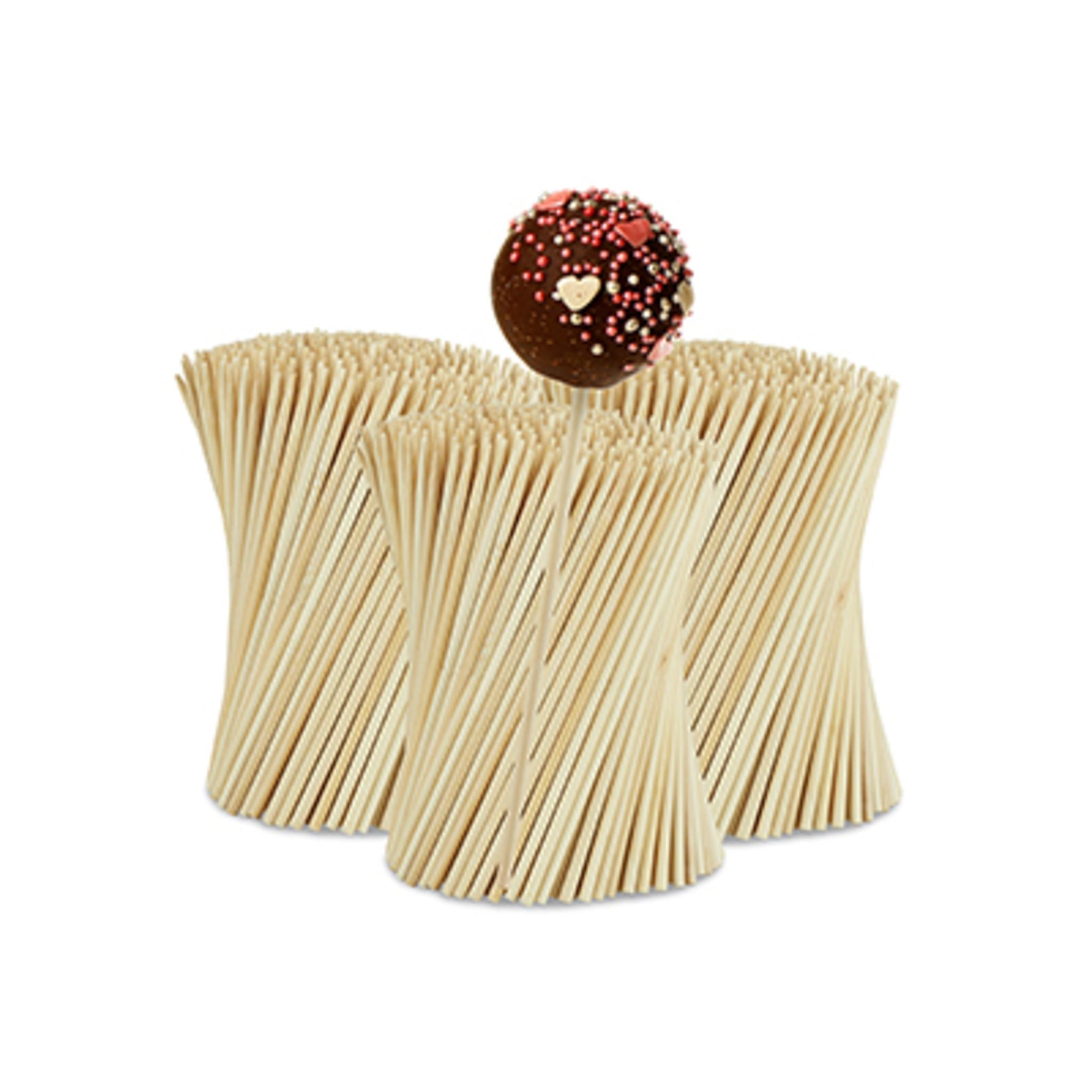 Cake Pop Stiele Bambus 1000er-Set Hellbraun von Relaxdays