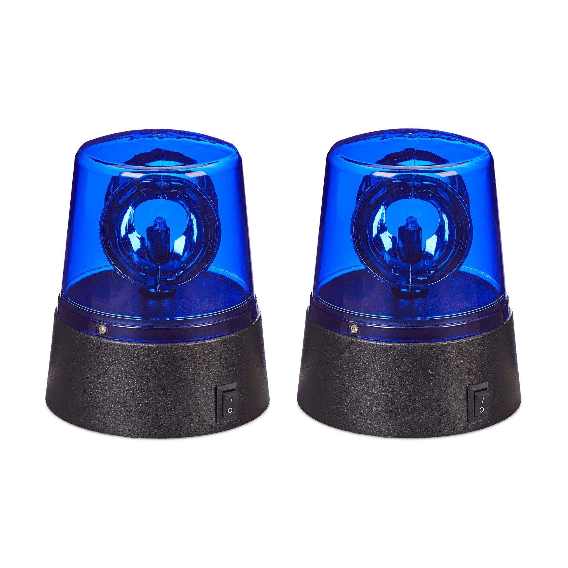 LED Blaulicht 2er-Set Blau-Schwarz von Relaxdays