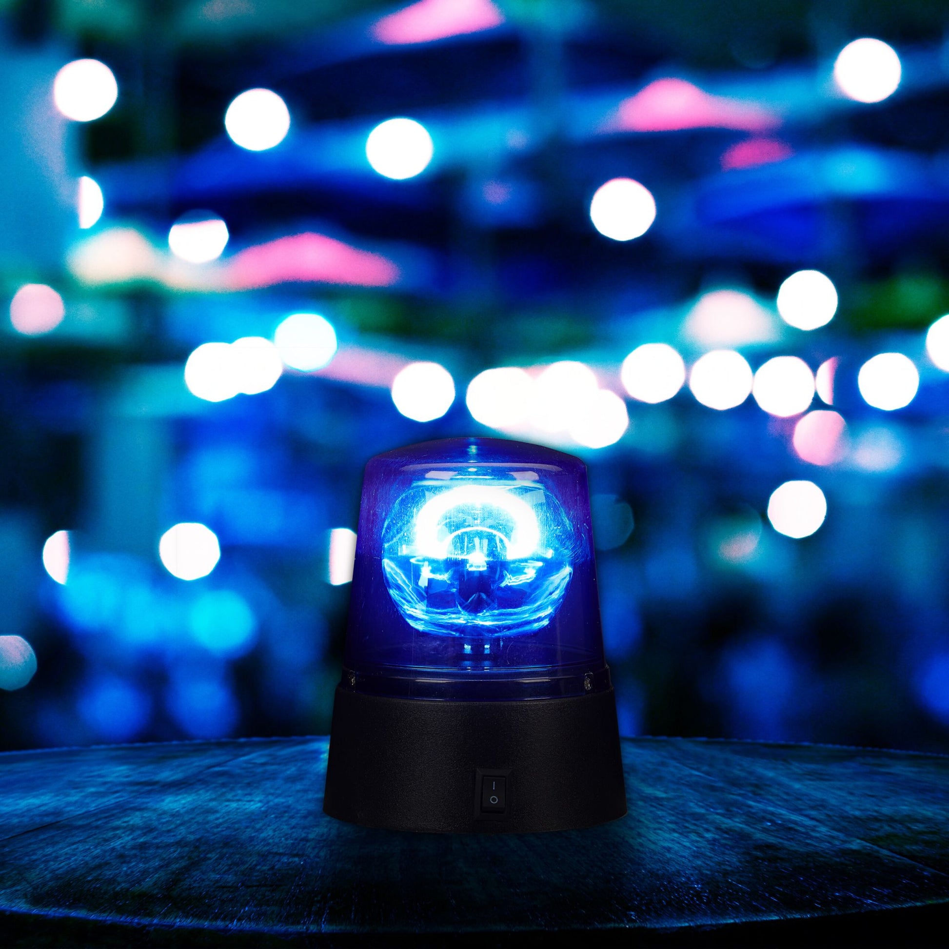 LED Blaulicht 2er-Set Blau-Schwarz von Relaxdays