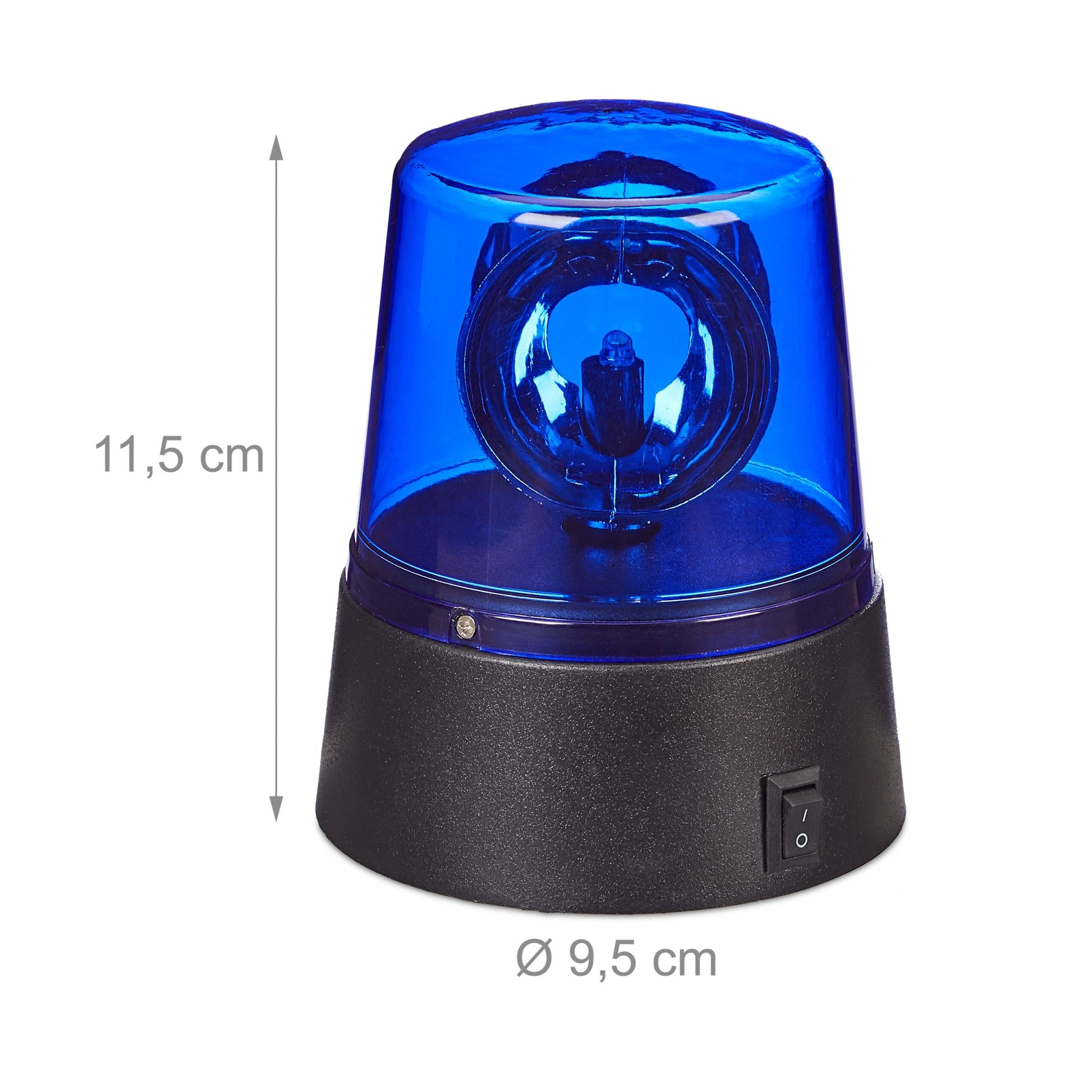 LED Blaulicht 2er-Set Blau-Schwarz von Relaxdays