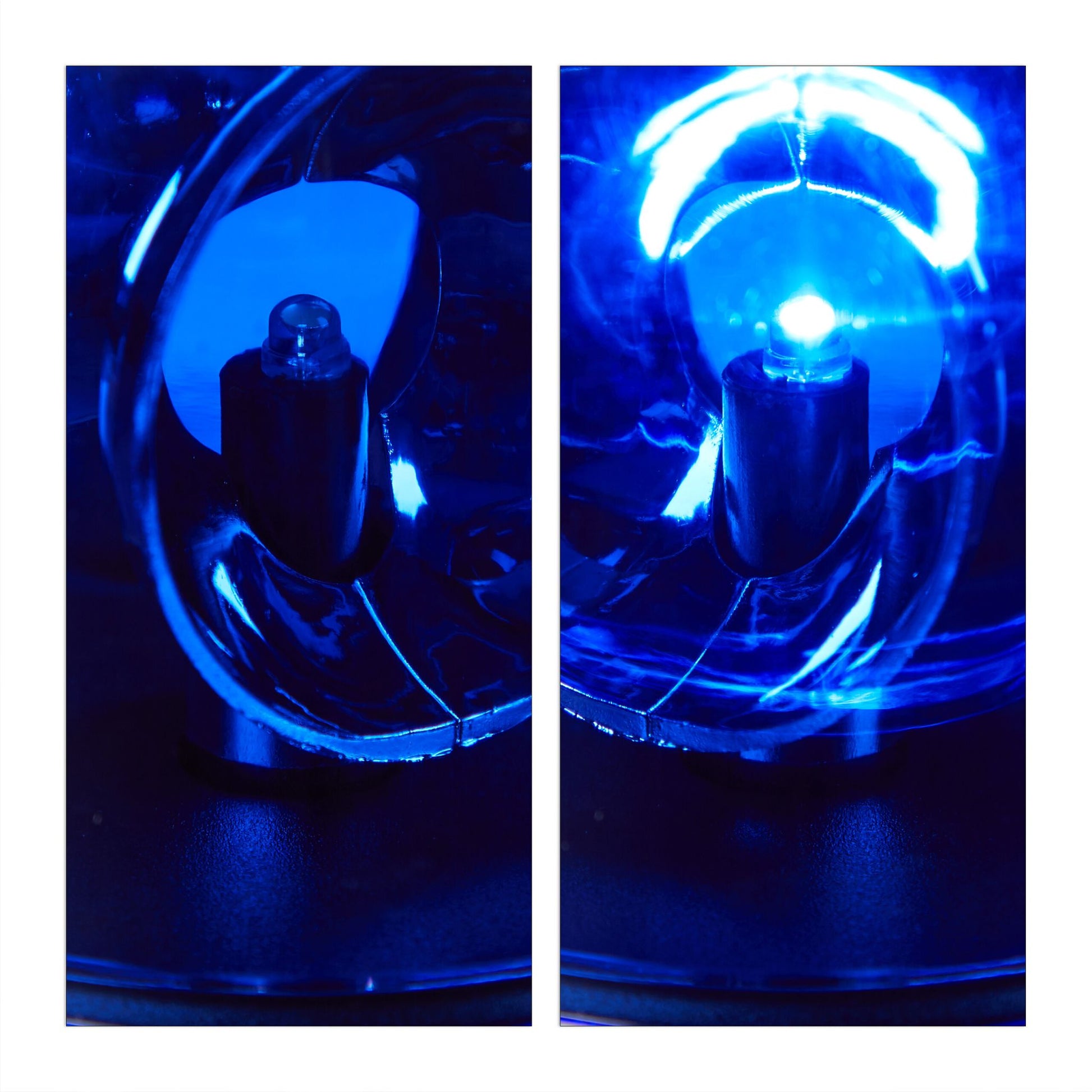 LED Blaulicht 2er-Set Blau-Schwarz von Relaxdays