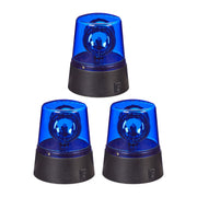 LED Blaulicht 3er-Set Blau-Schwarz von Relaxdays