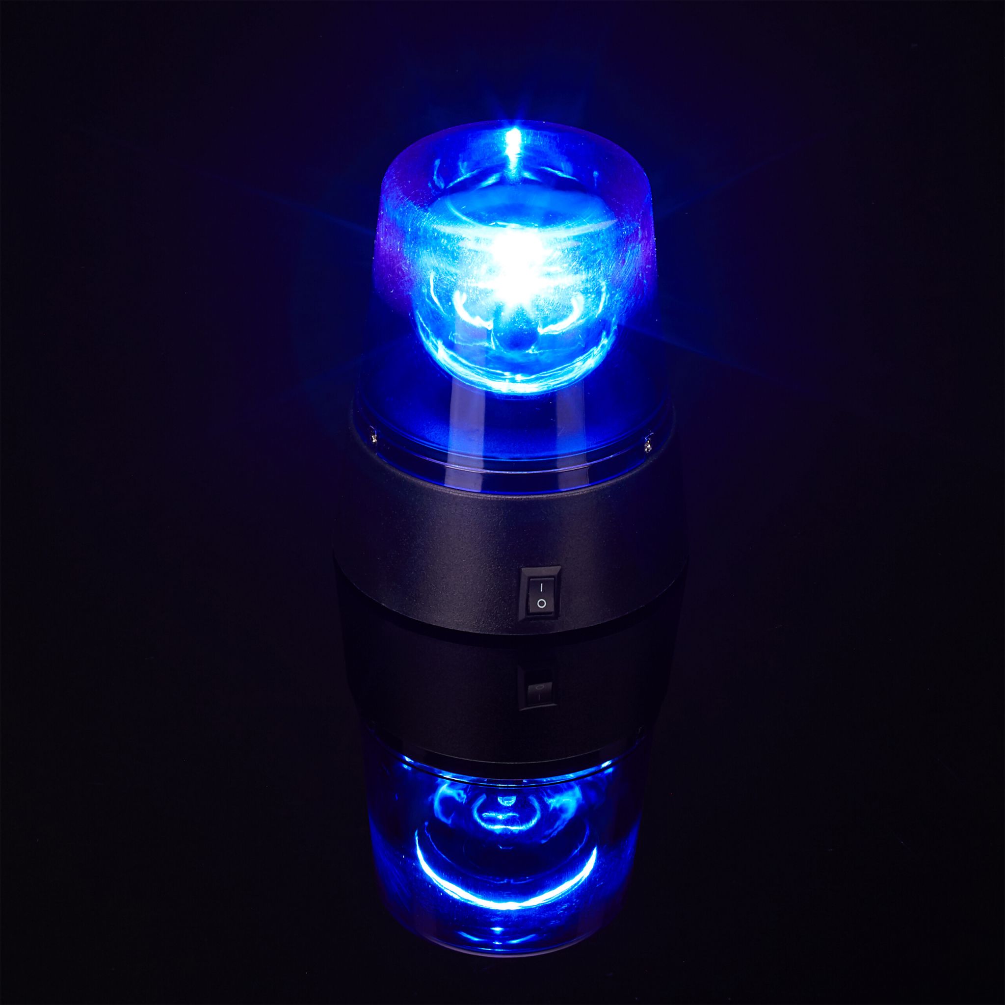 LED Blaulicht 3er-Set Blau-Schwarz von Relaxdays