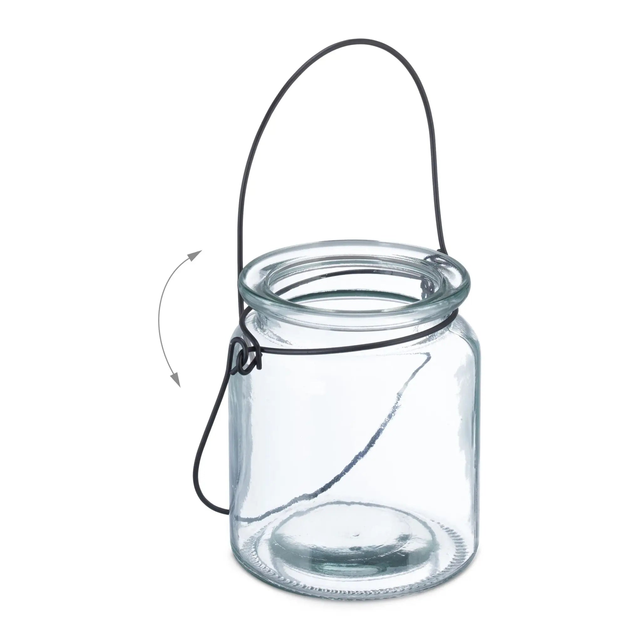 Windlicht Glas 12er-Set Schwarz-Transparent von Relaxdays