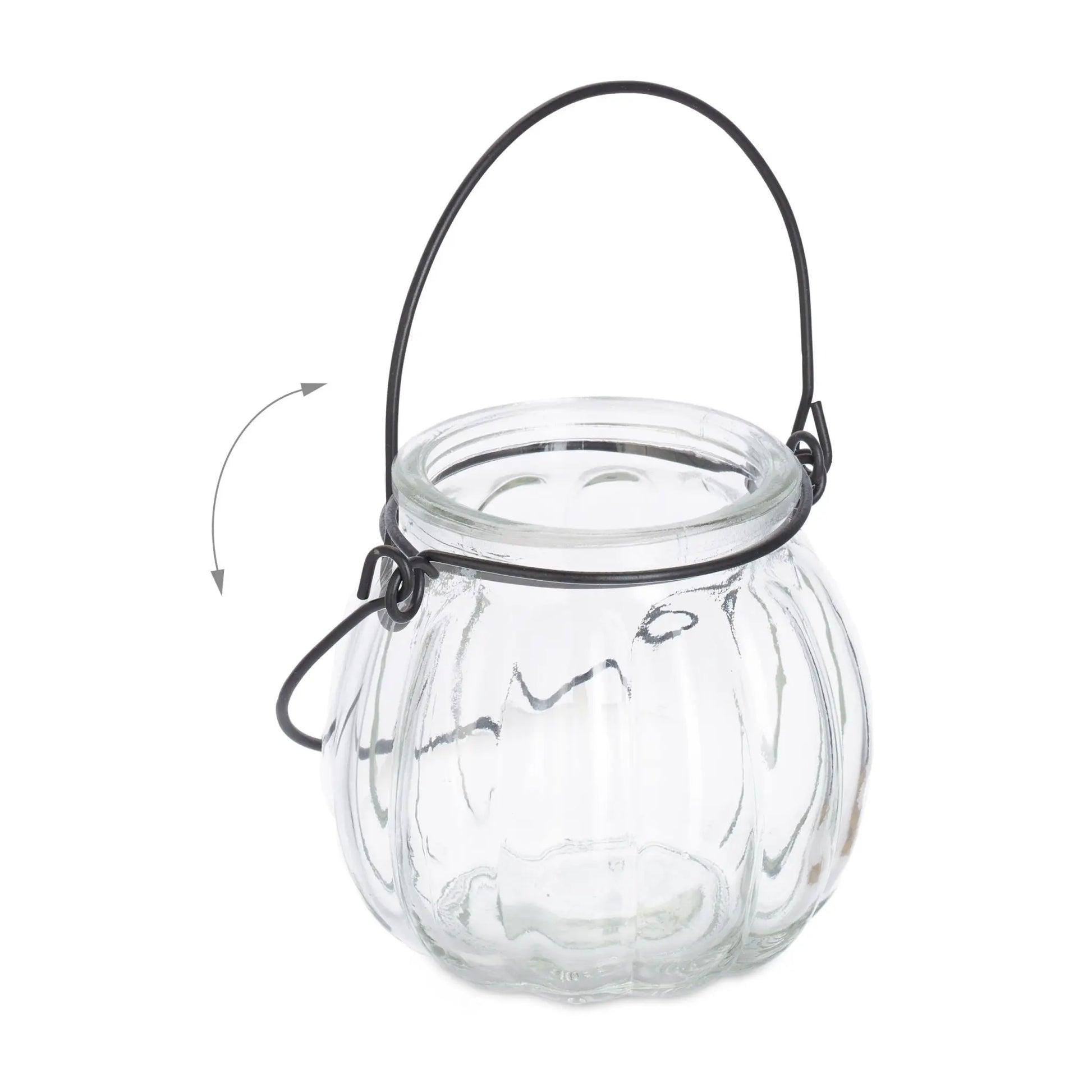 Windlicht Glas 12er-Set Schwarz-Transparent von Relaxdays