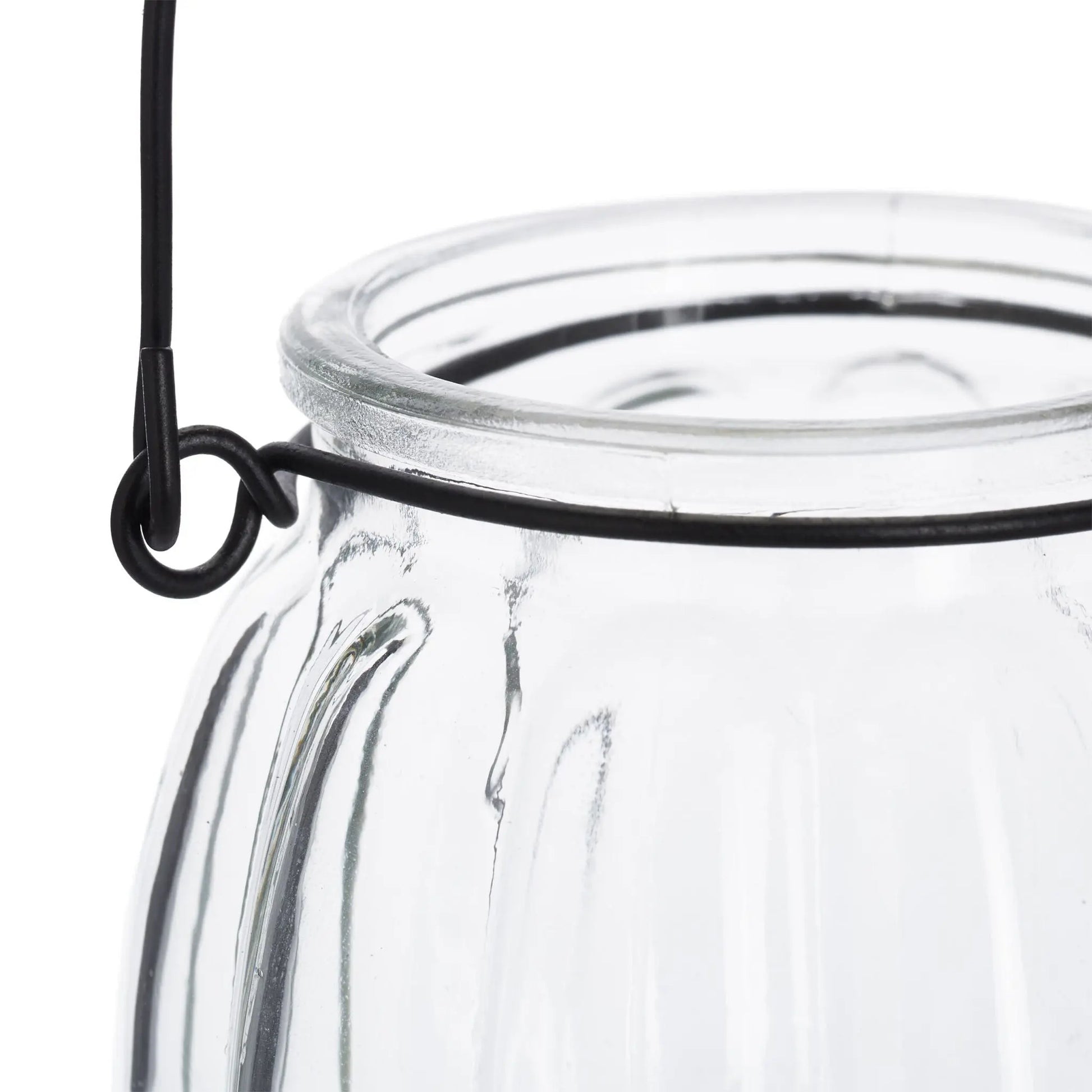 Windlicht Glas 12er-Set Schwarz-Transparent von Relaxdays
