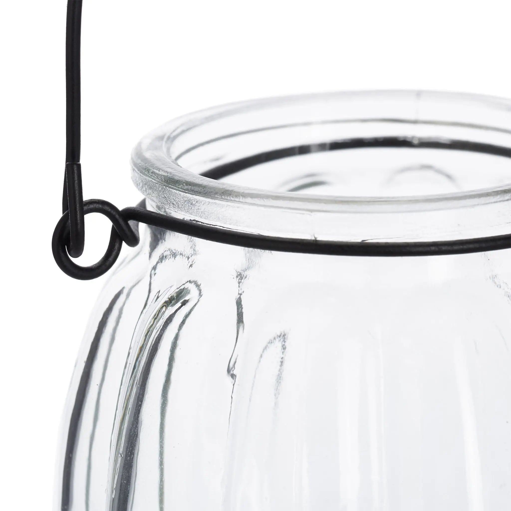 Windlicht Glas 12er-Set Schwarz-Transparent von Relaxdays