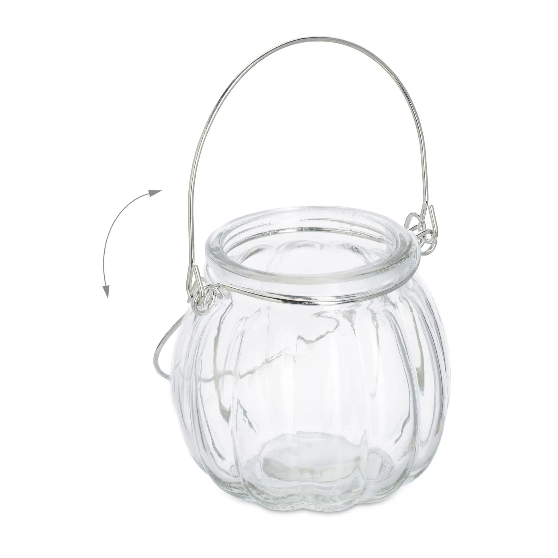 Windlicht Glas 12er-Set Silber-Transparent von Relaxdays