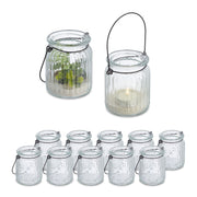 Transparentes Windlicht 12er-Set Schwarz-Transparent von Relaxdays