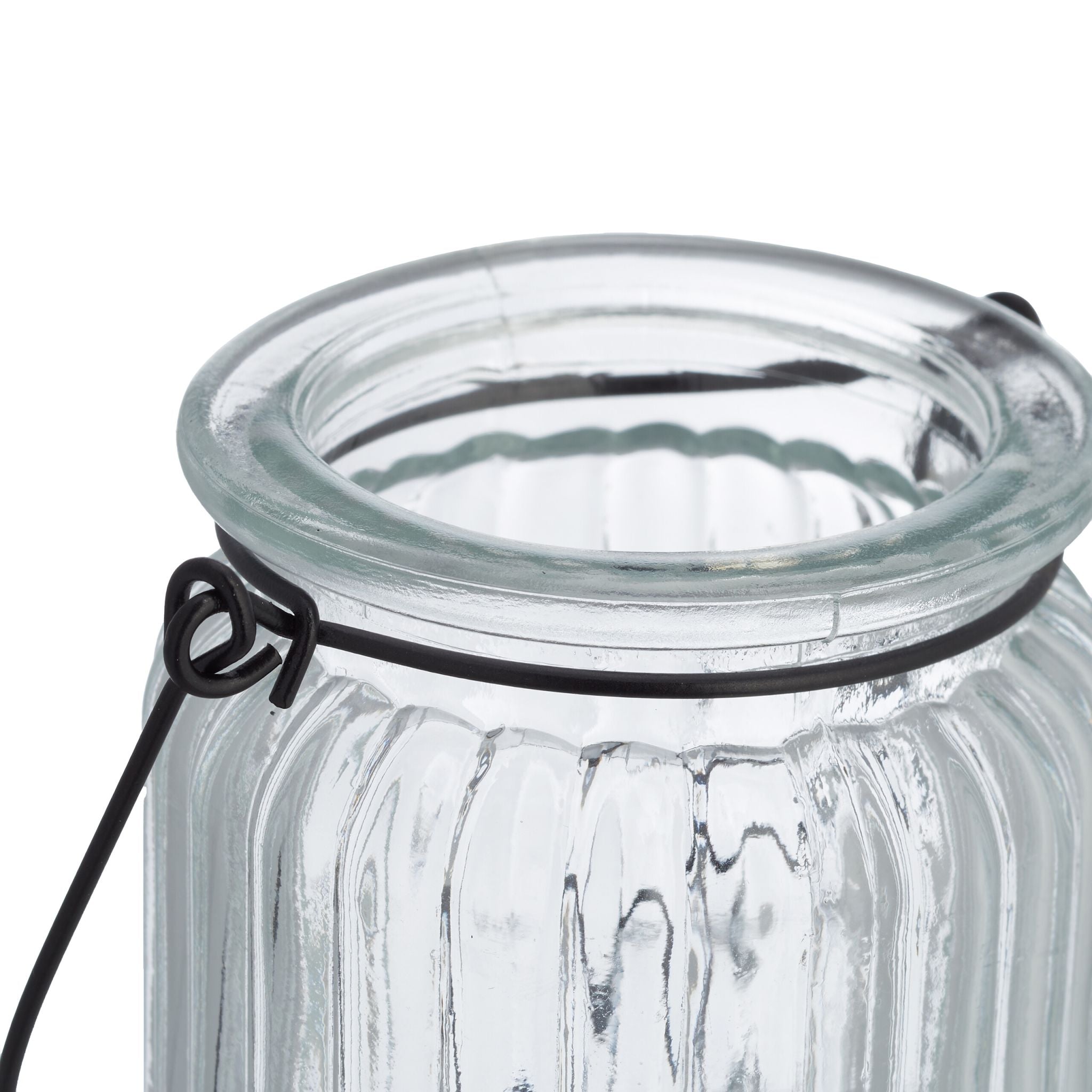 Transparentes Windlicht 12er-Set Schwarz-Transparent von Relaxdays