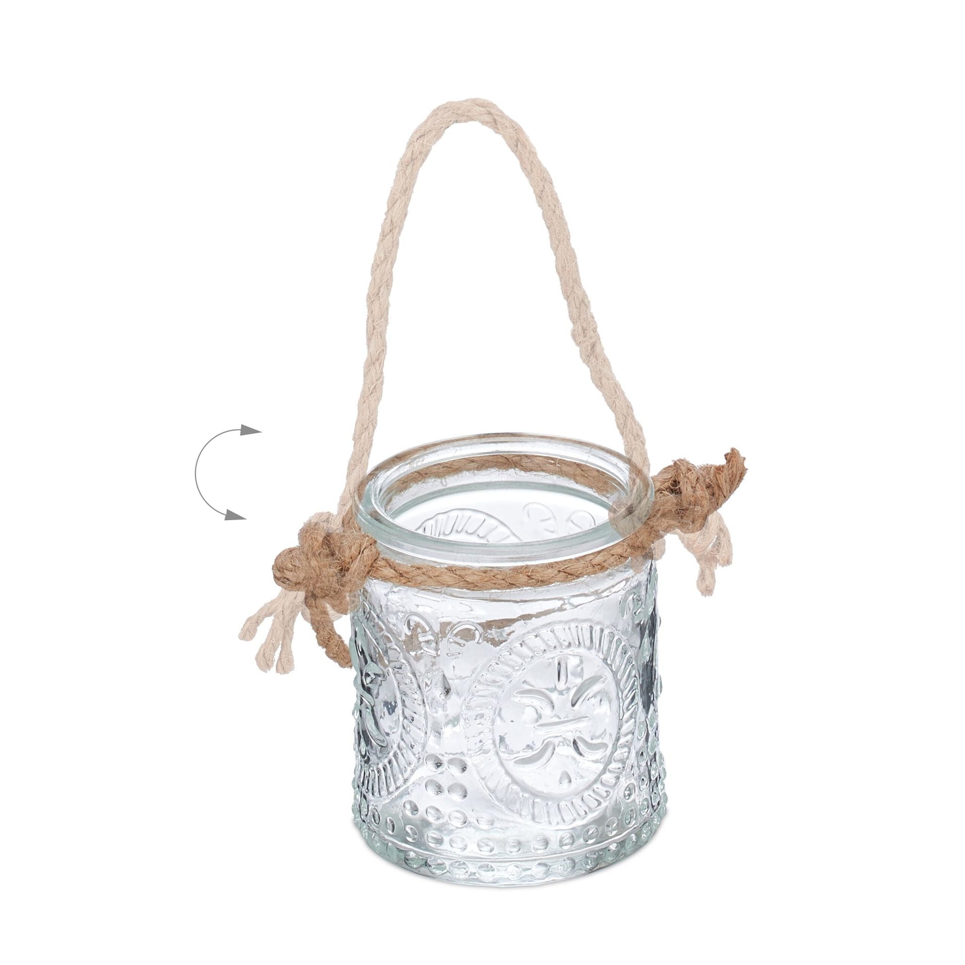 Vintage Windlicht 12er-Set Hellbraun-Transparent von Relaxdays