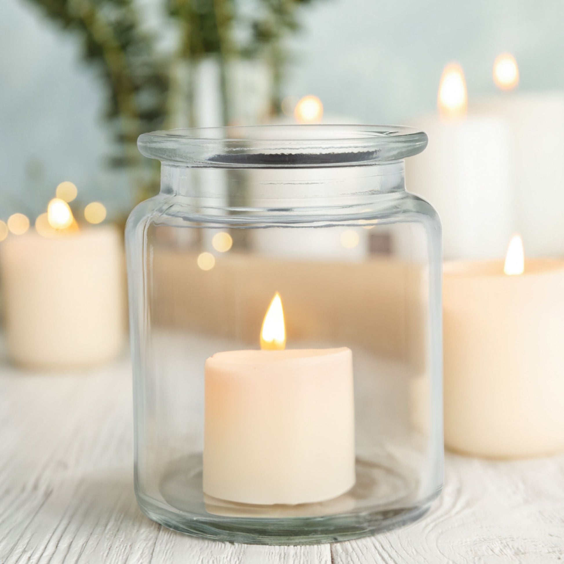 Windlicht 12er-Set Transparent von Relaxdays