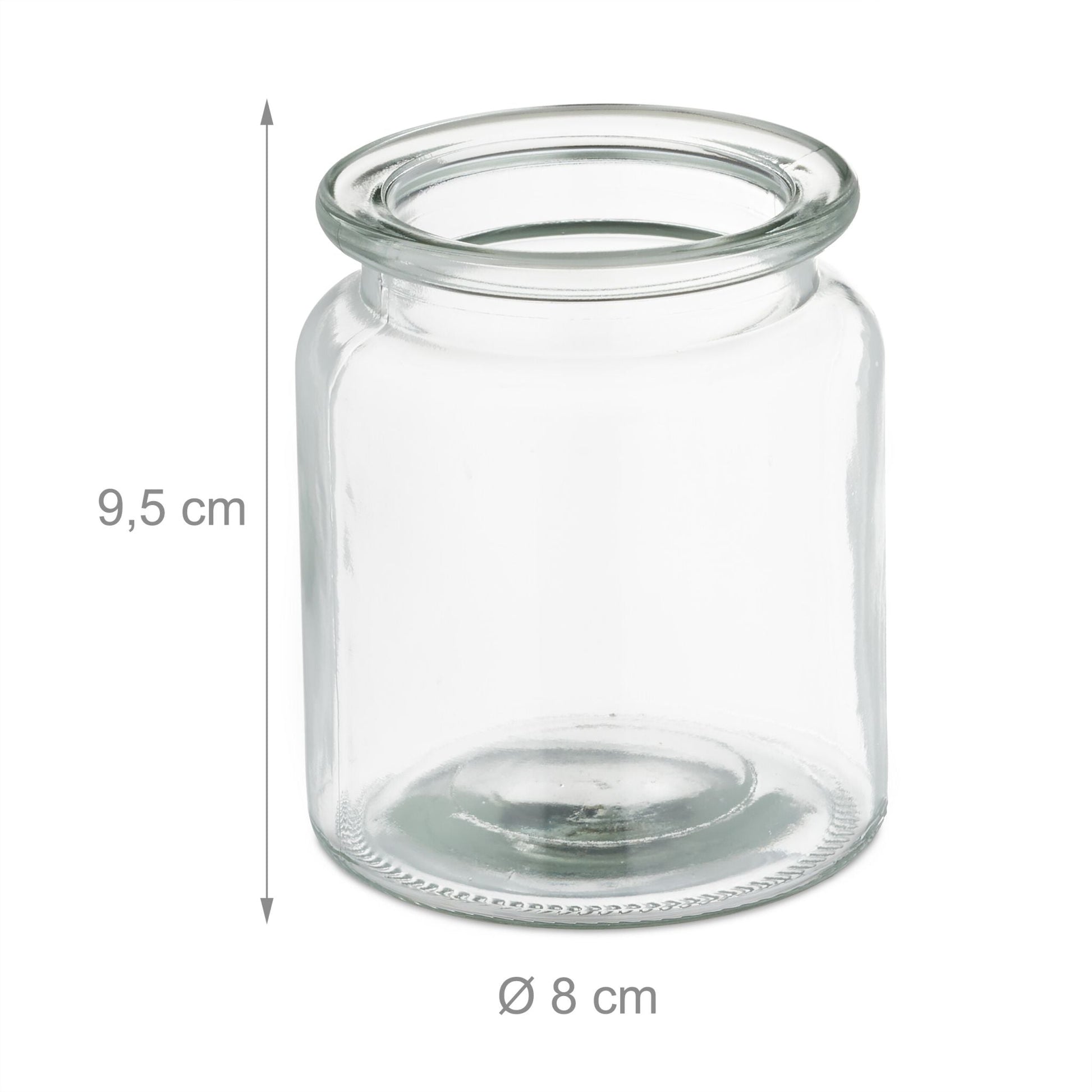 Windlicht 12er-Set Transparent von Relaxdays