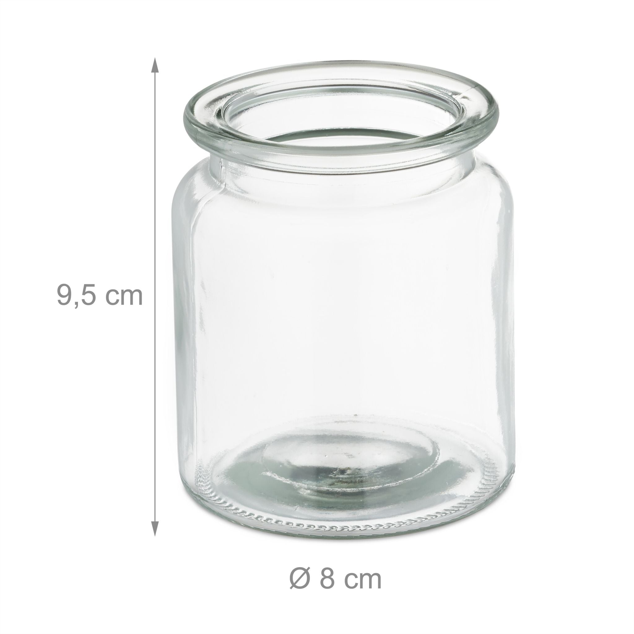 Windlicht 12er-Set Transparent von Relaxdays