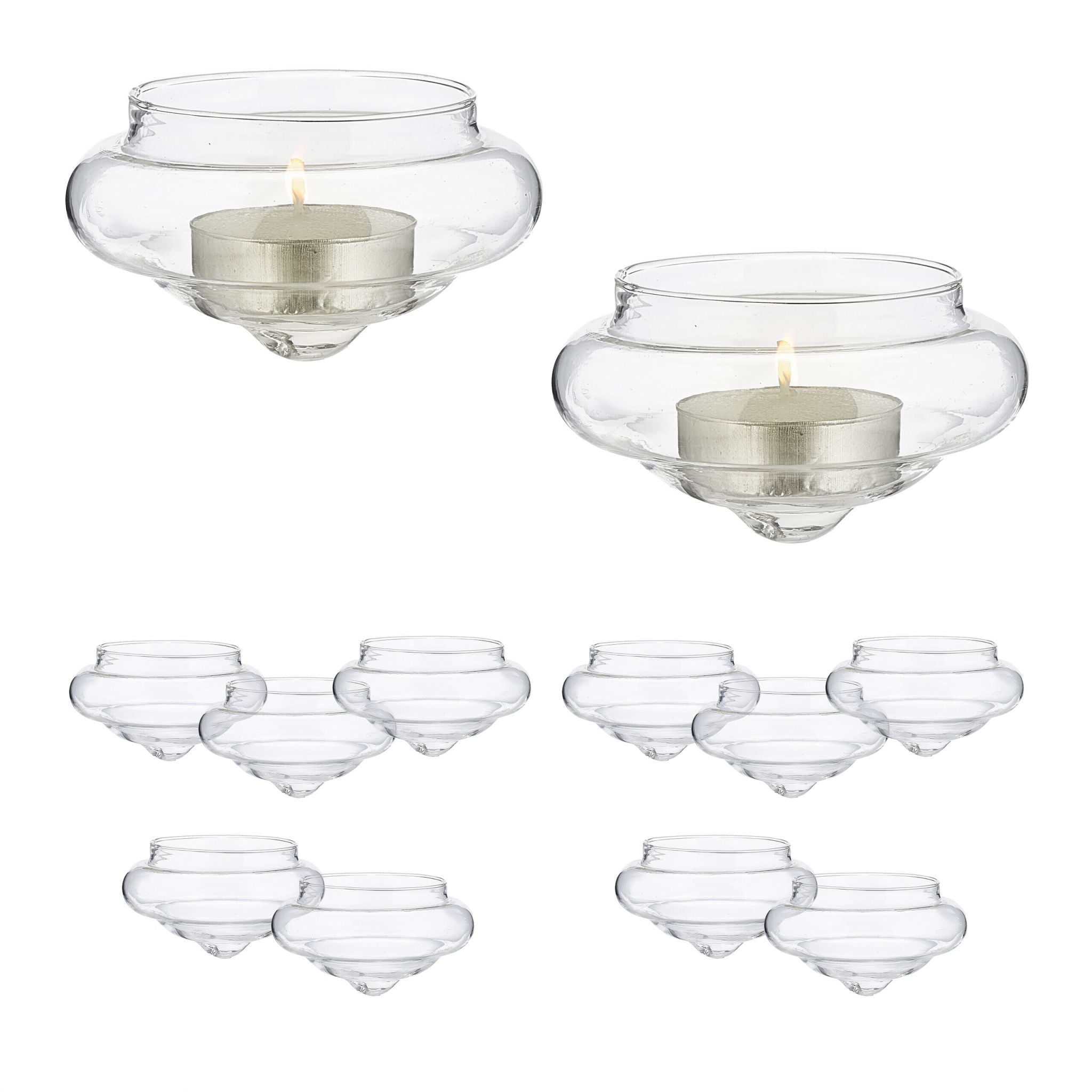 Schwimmwindlicht 12er-Set Transparent von Relaxdays
