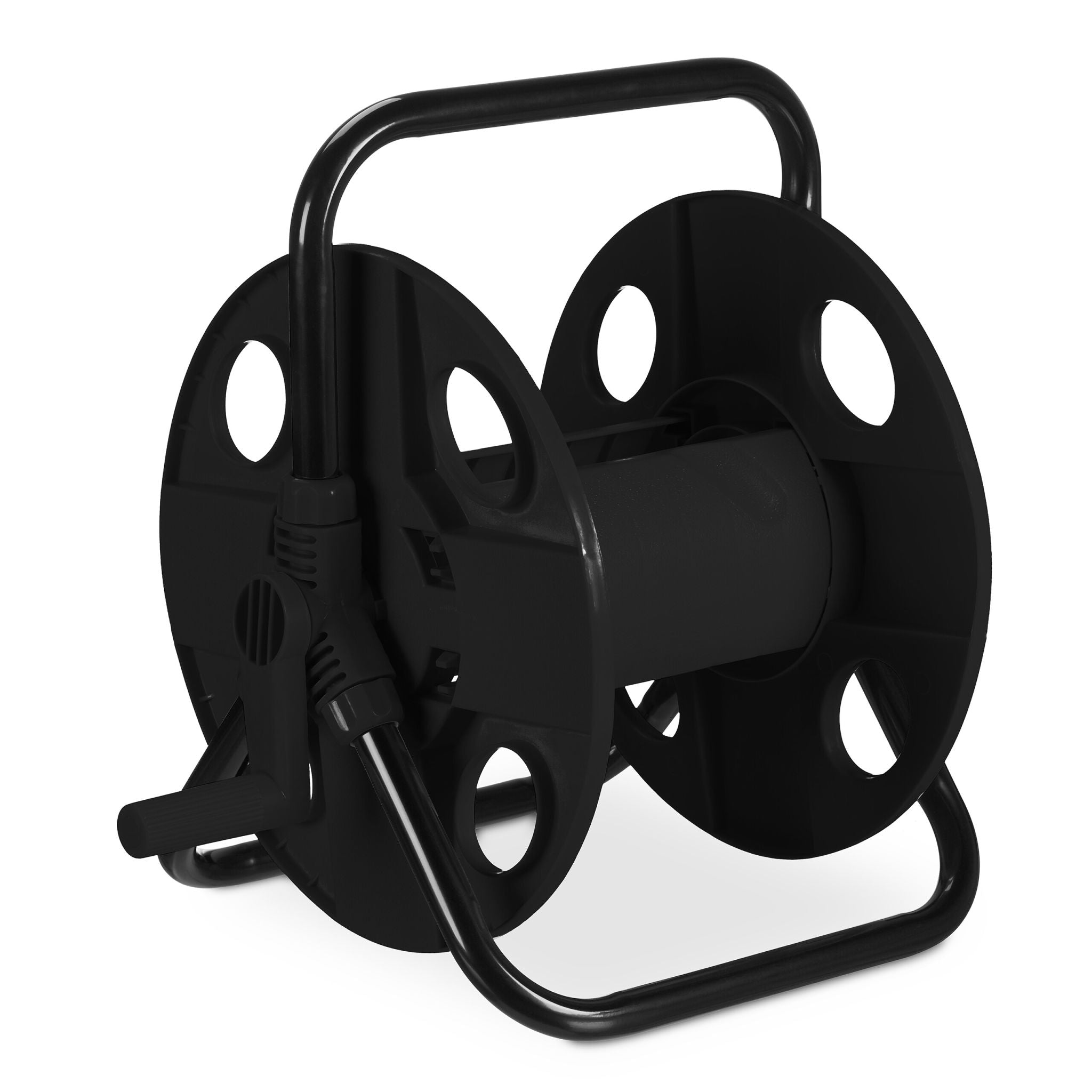 Schlauchtrommel 30 Meter 1/2 Schlauch Schwarz von Relaxdays