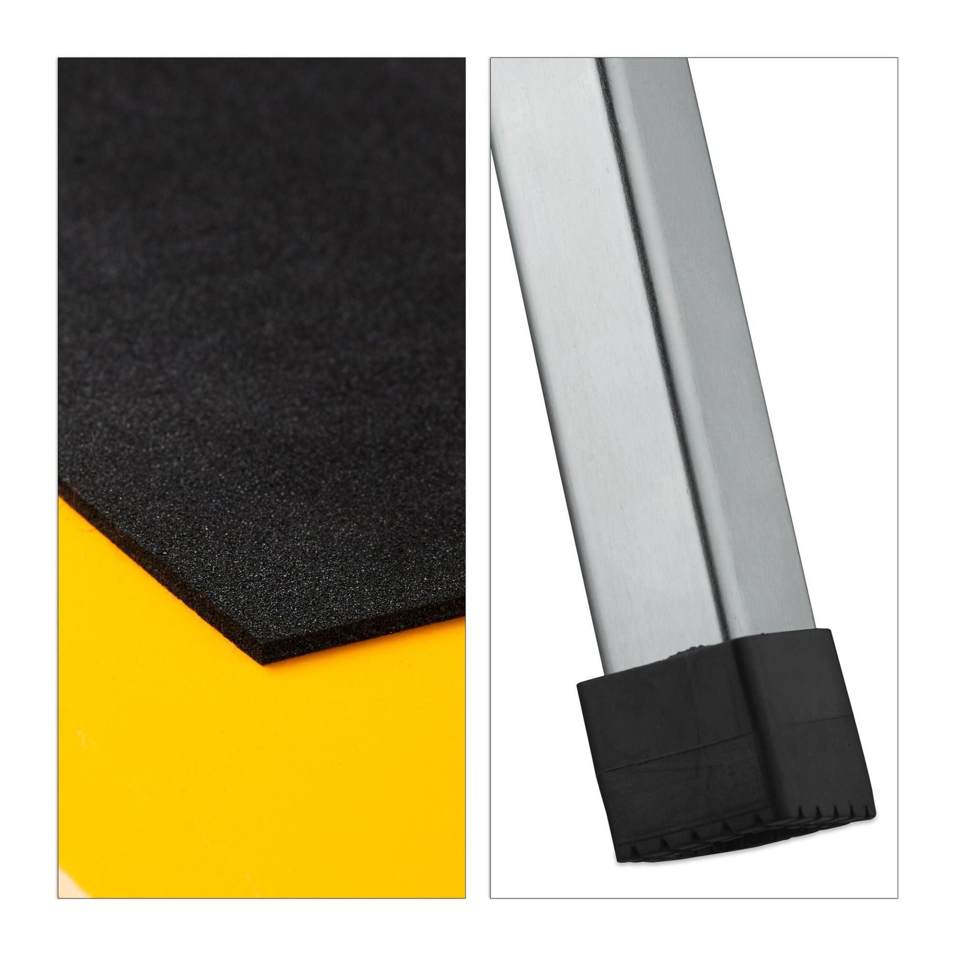 Arbeitsbock 2er-Set höhenverstellbar Orange-Schwarz-Silber von Relaxdays