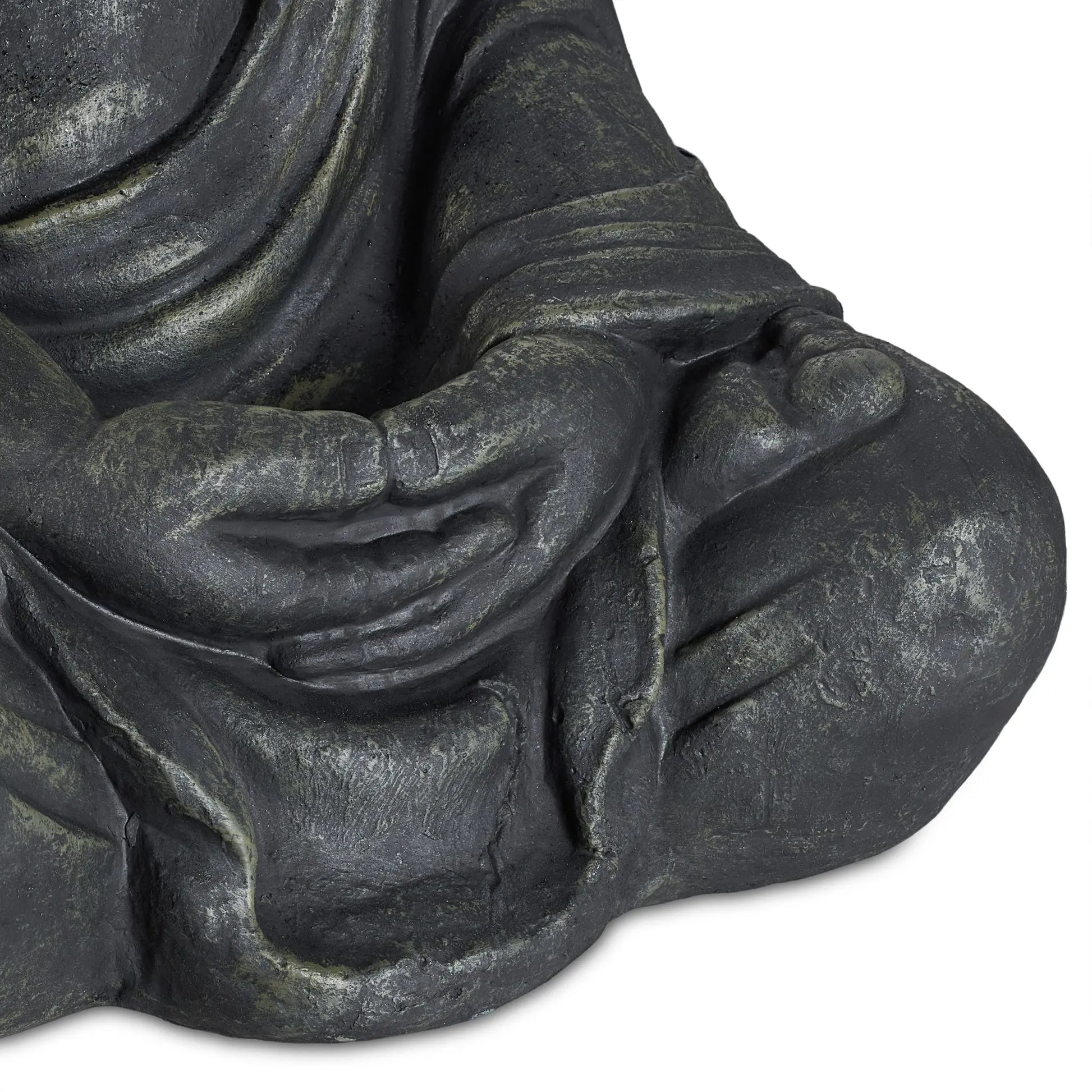 Buddha Figur 70cm Anthrazit von Relaxdays