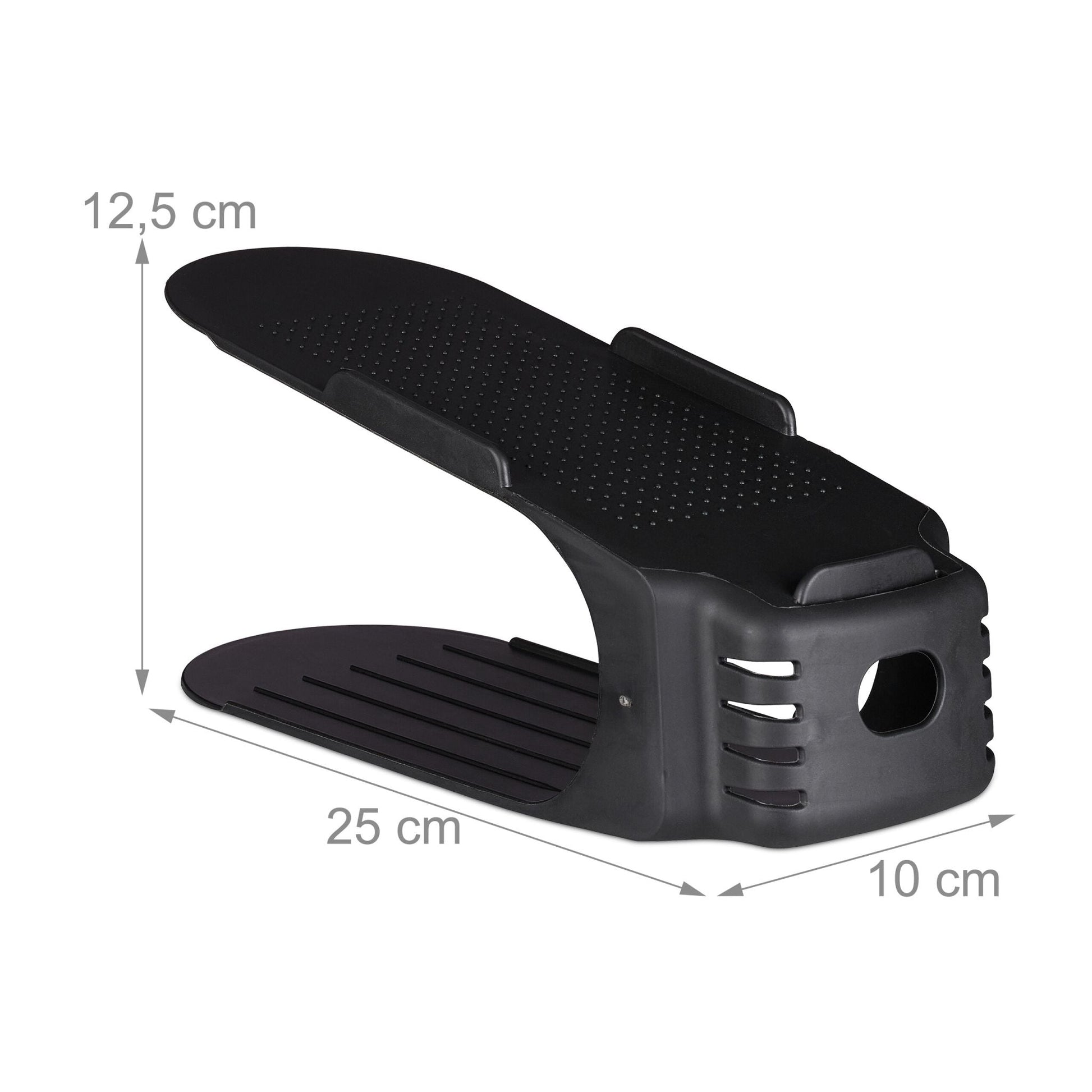 Schuhstapler 15er-Set Schwarz von Relaxdays